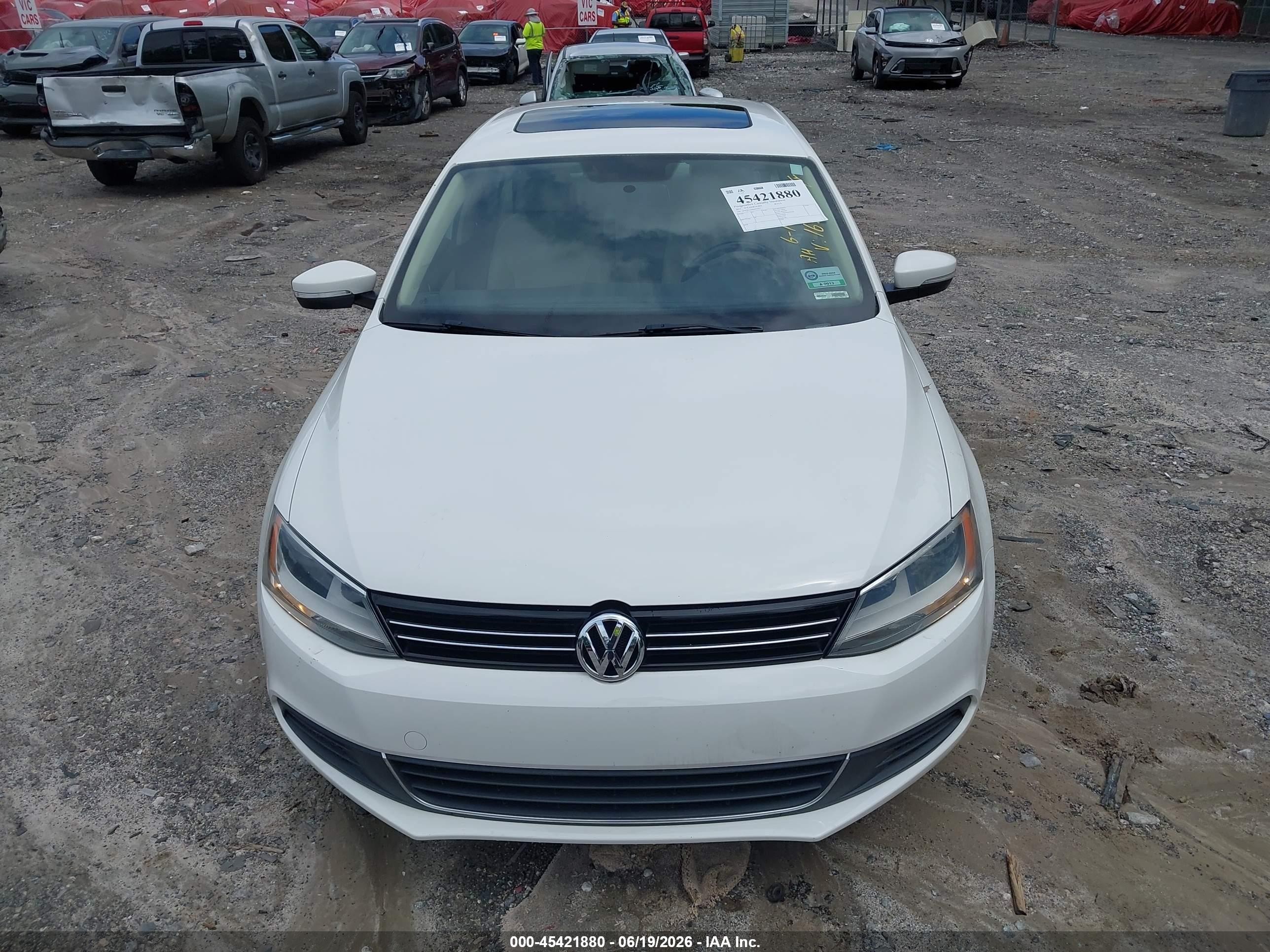 2013 Volkswagen Jetta 2.5l Se White vin: 3VWDX7AJ7DM421677