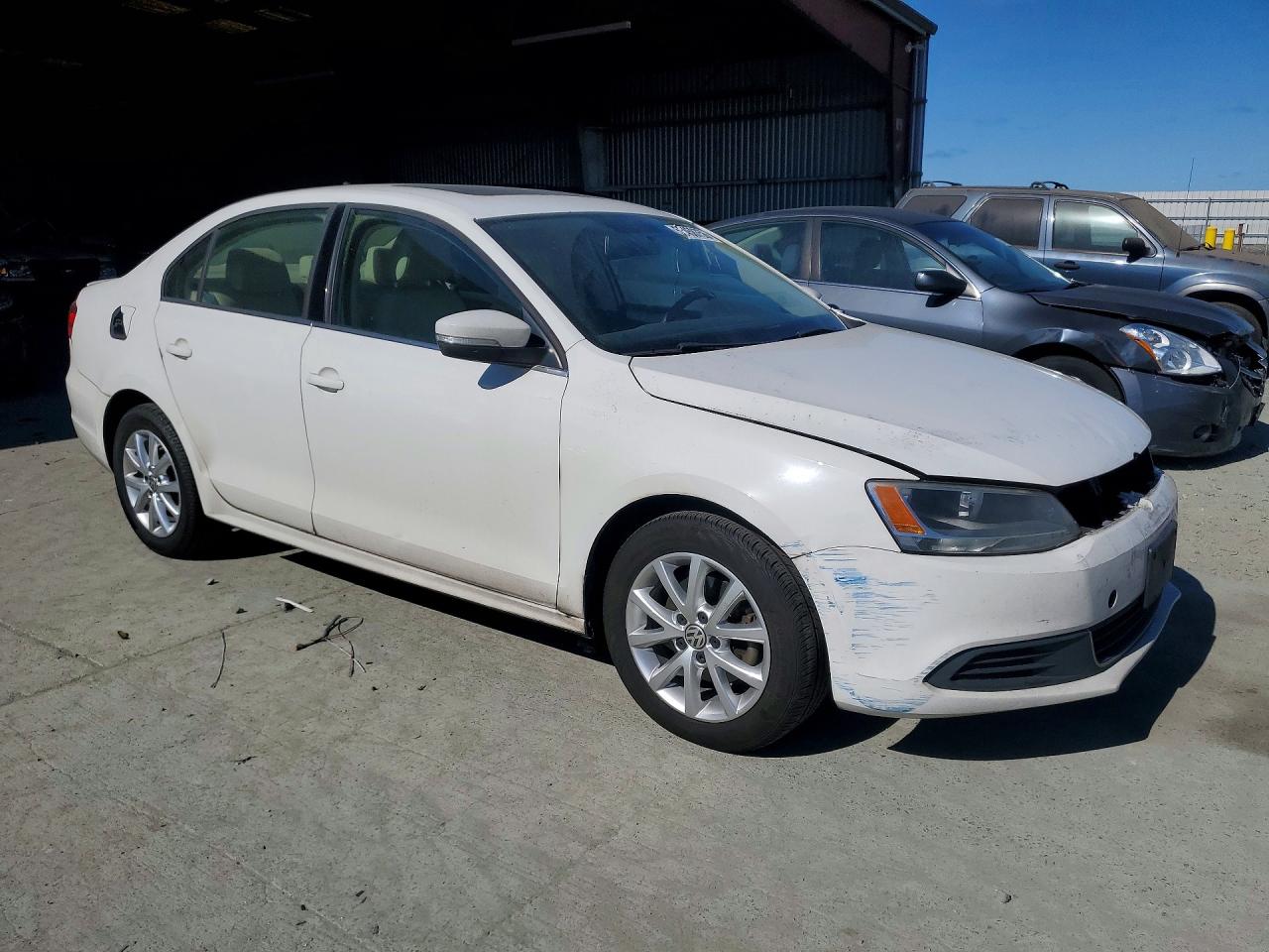 2013 Volkswagen Jetta Se White vin: 3VWDX7AJ7DM422747