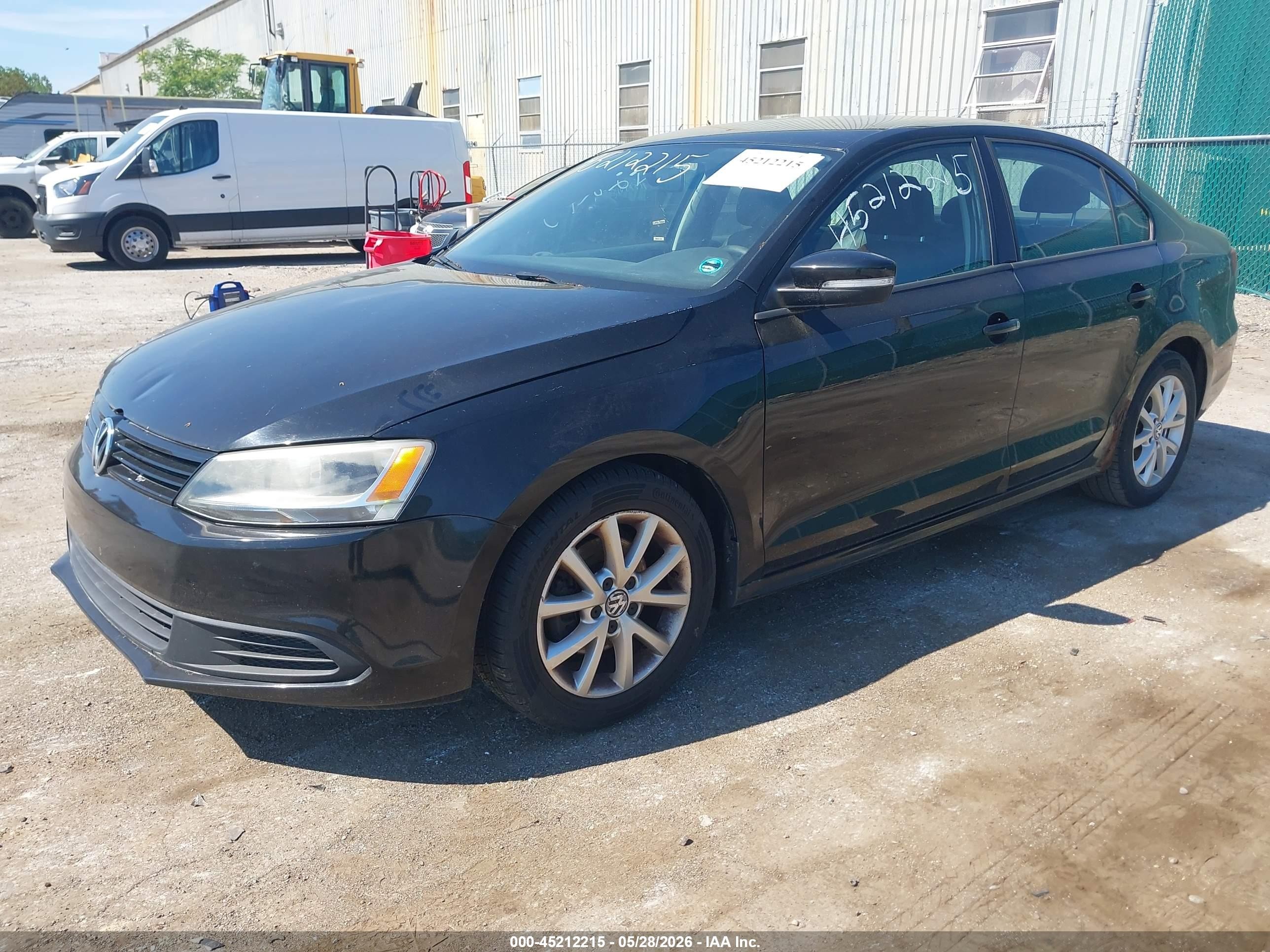 2011 Volkswagen Jetta 2.5l Se Black vin: 3VWDX7AJ8BM027957