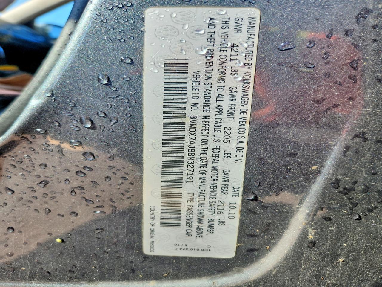 2011 Volkswagen Jetta Se Gray vin: 3VWDX7AJ8BM327191