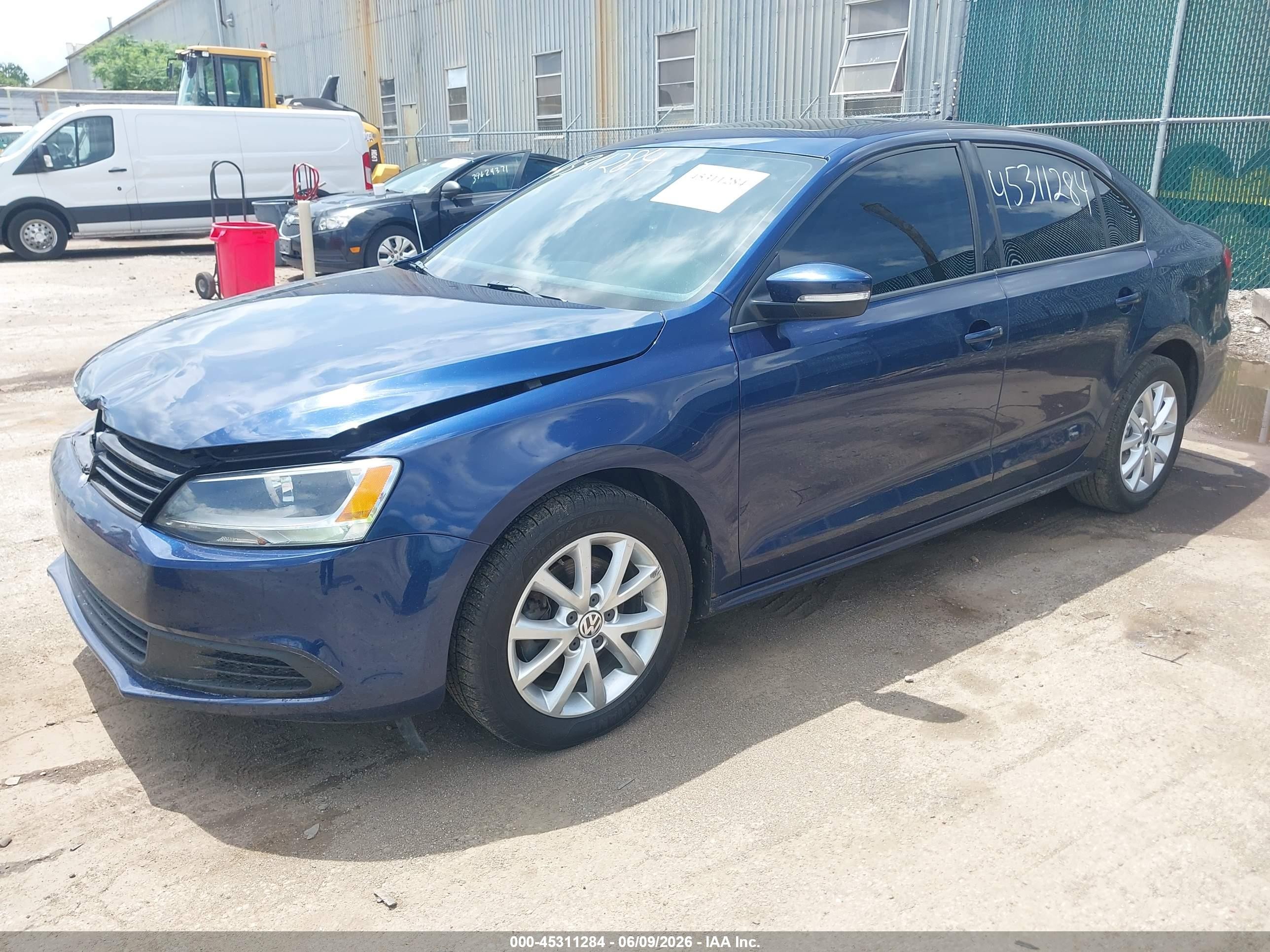 2011 Volkswagen Jetta 2.5l Se Dark Blue vin: 3VWDX7AJ8BM332603