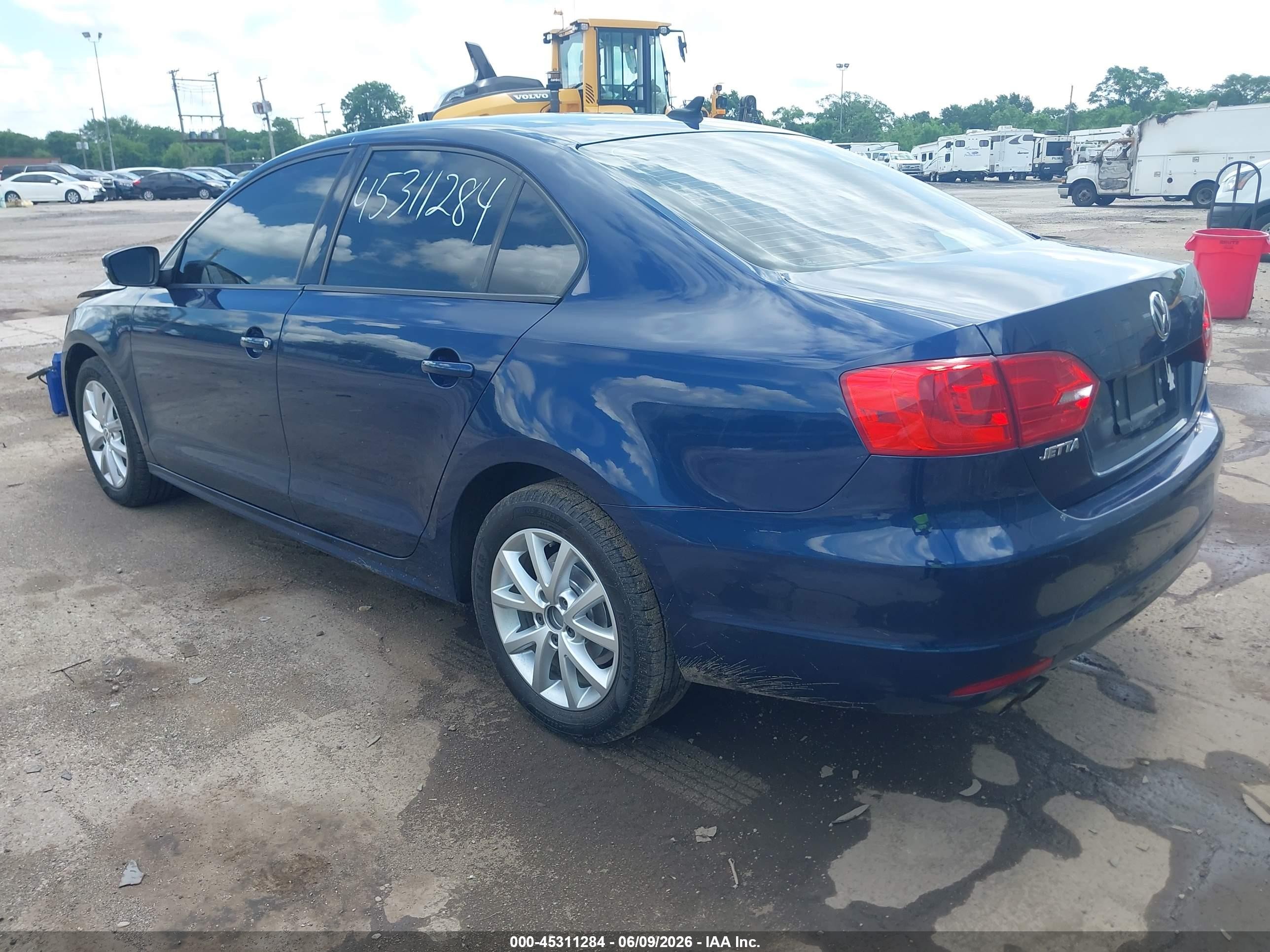 2011 Volkswagen Jetta 2.5l Se Dark Blue vin: 3VWDX7AJ8BM332603