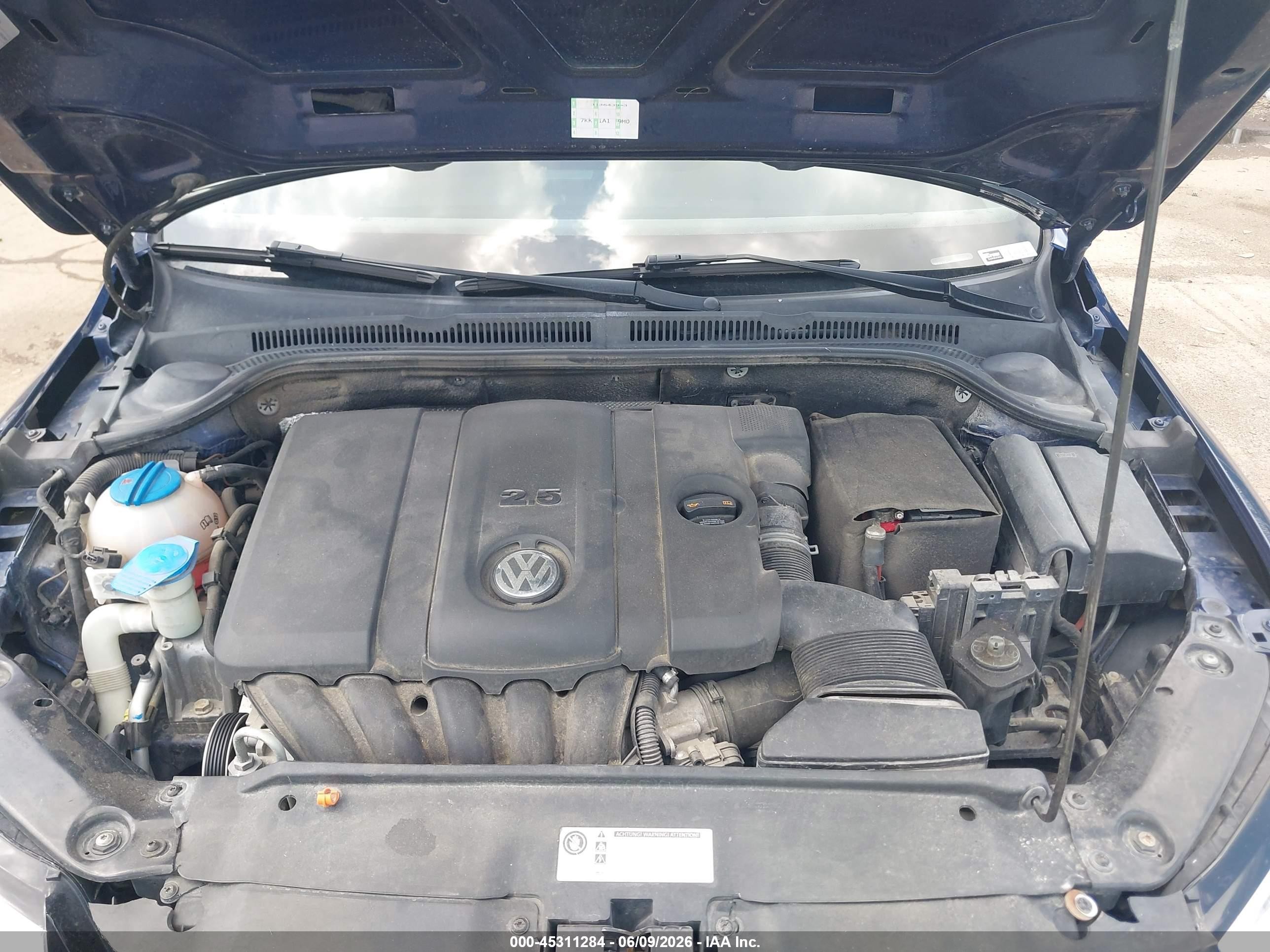 2011 Volkswagen Jetta 2.5l Se Dark Blue vin: 3VWDX7AJ8BM332603