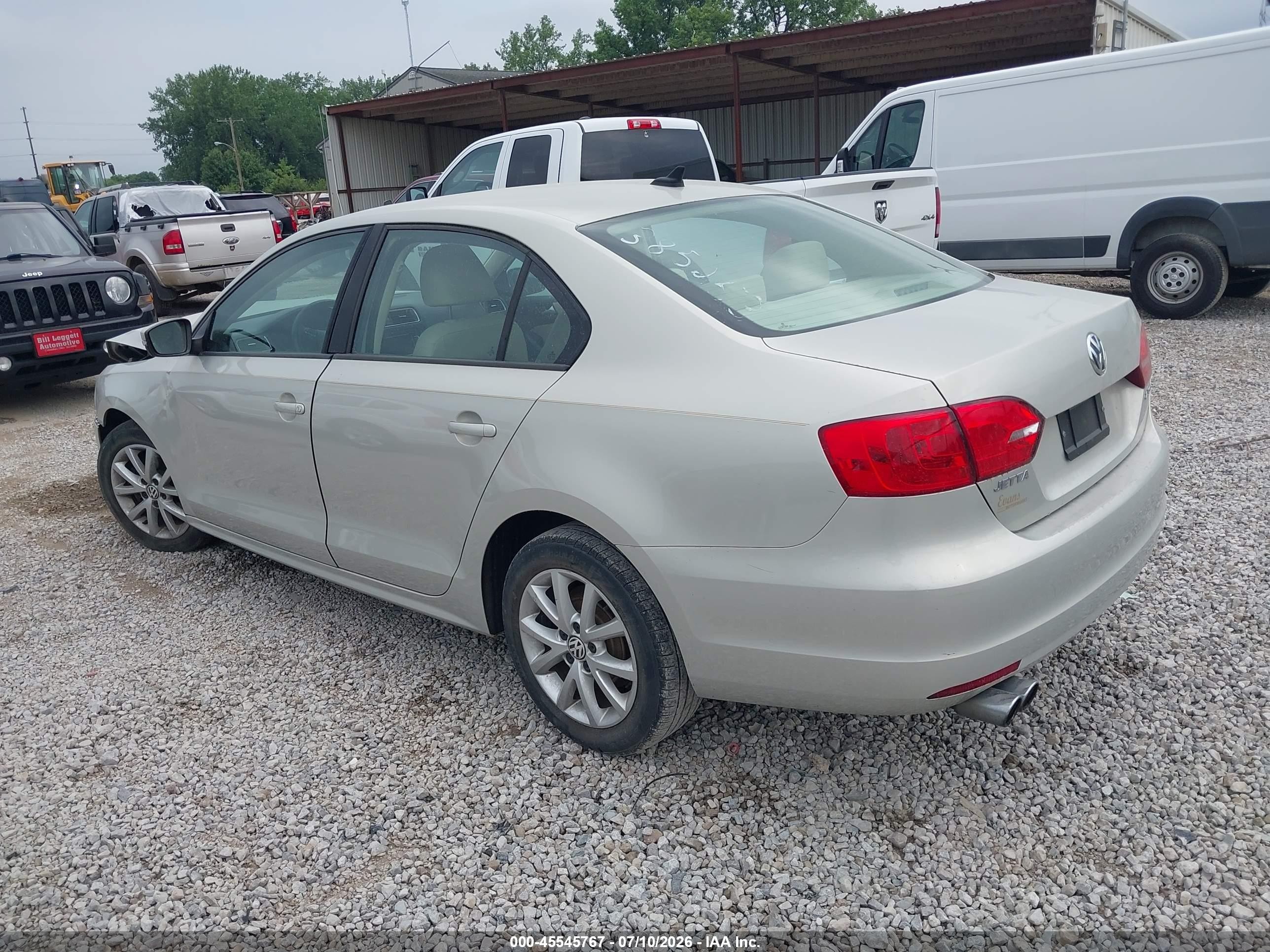 2011 Volkswagen Jetta 2.5l Se Gold vin: 3VWDX7AJ8BM385253