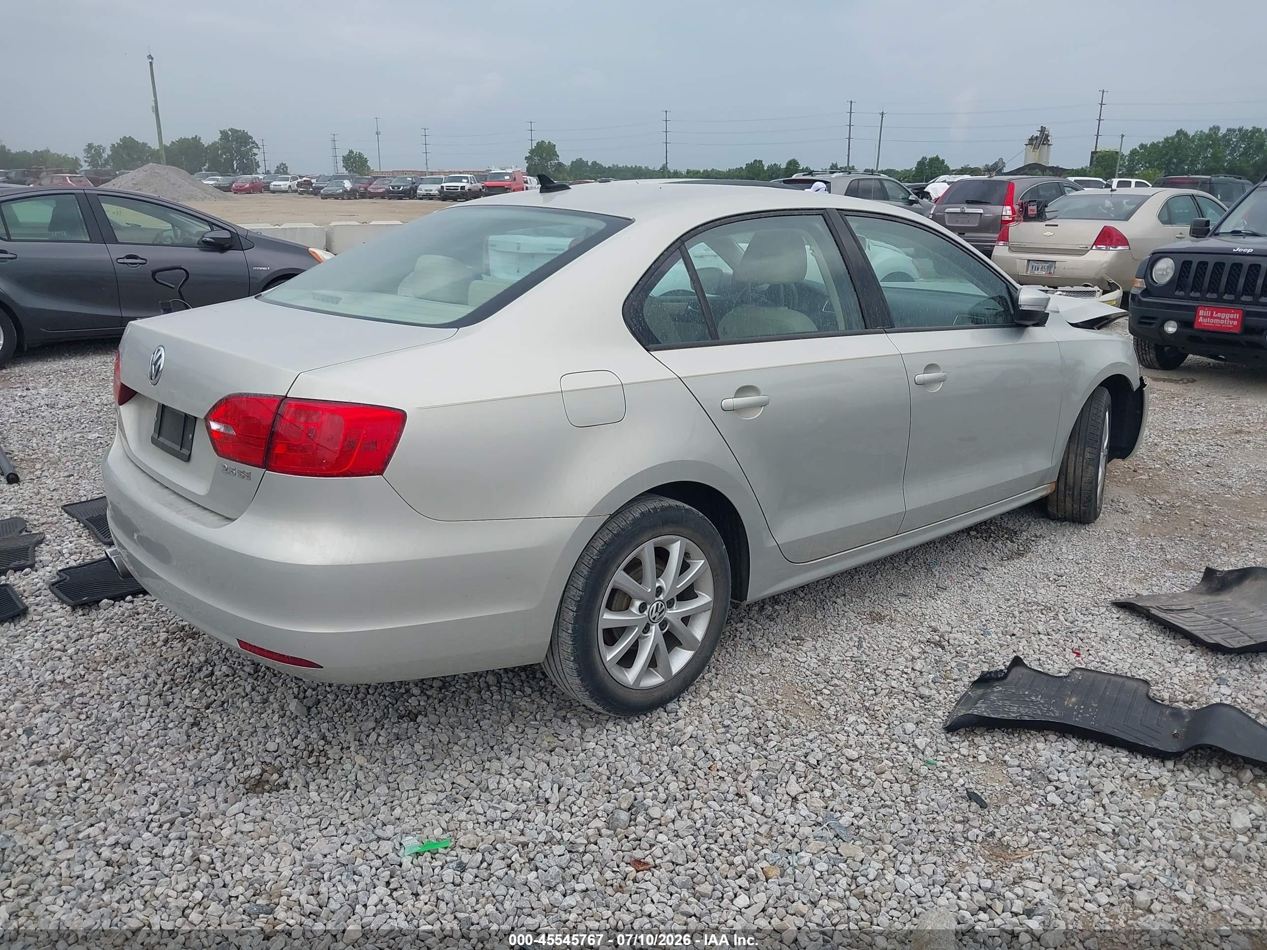 2011 Volkswagen Jetta 2.5l Se Gold vin: 3VWDX7AJ8BM385253