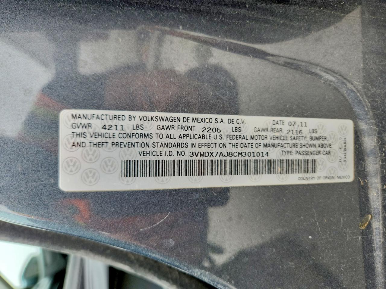 2012 Volkswagen Jetta Se Gray vin: 3VWDX7AJ8CM301014