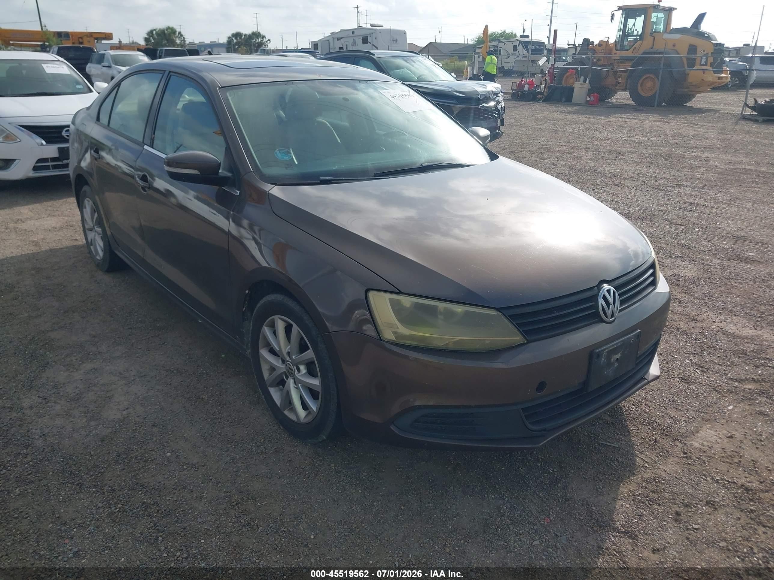 2012 Volkswagen Jetta 2.5l Se Brown vin: 3VWDX7AJ8CM311381