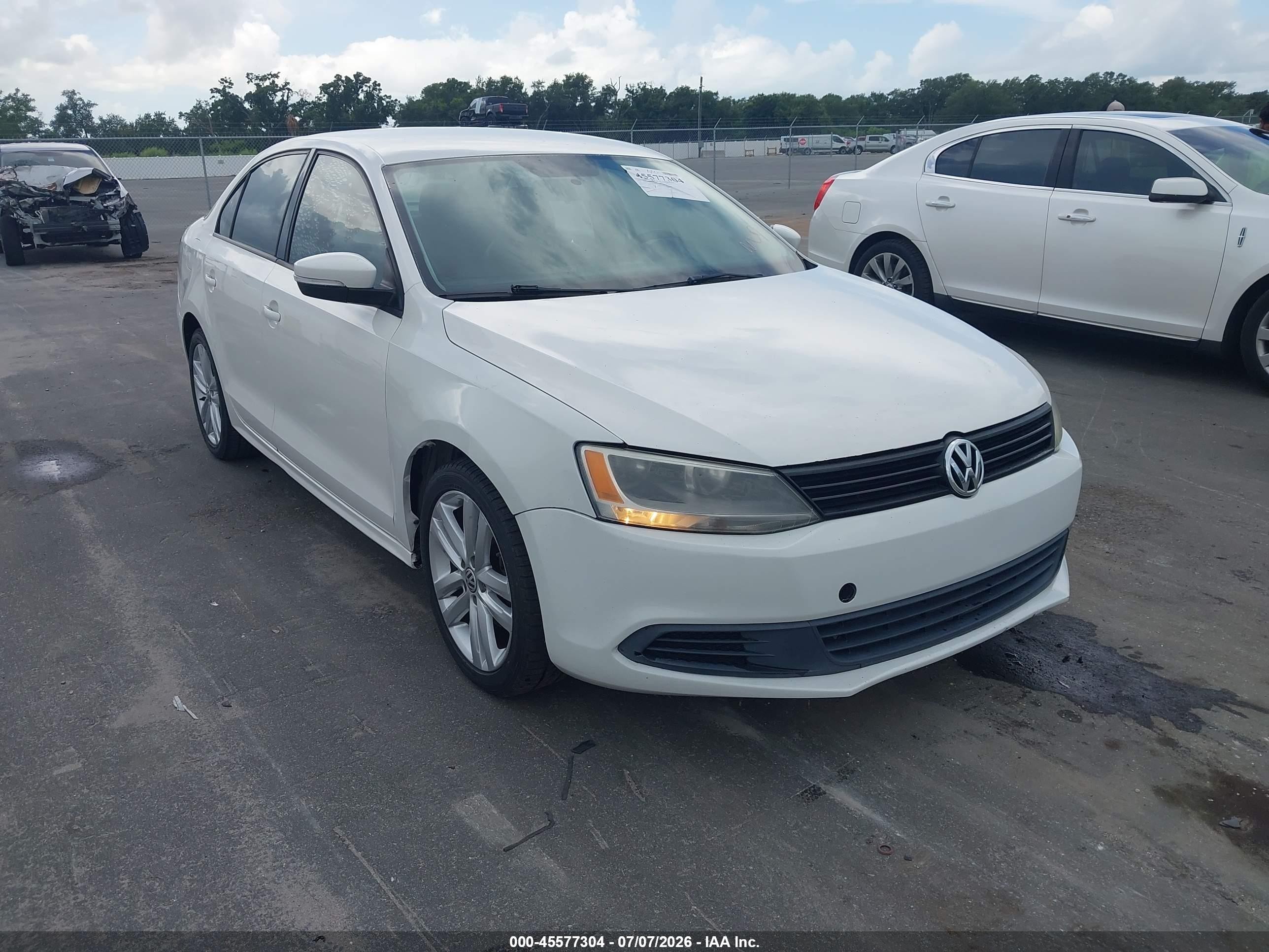 2012 Volkswagen Jetta 2.5l Se White vin: 3VWDX7AJ8CM339665