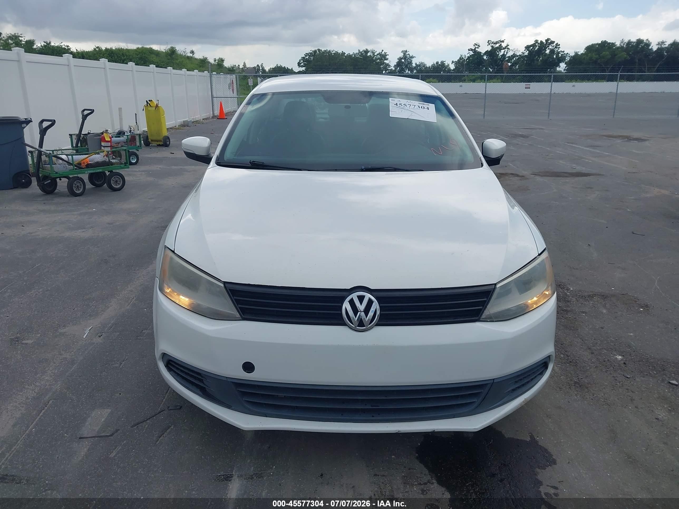 2012 Volkswagen Jetta 2.5l Se White vin: 3VWDX7AJ8CM339665