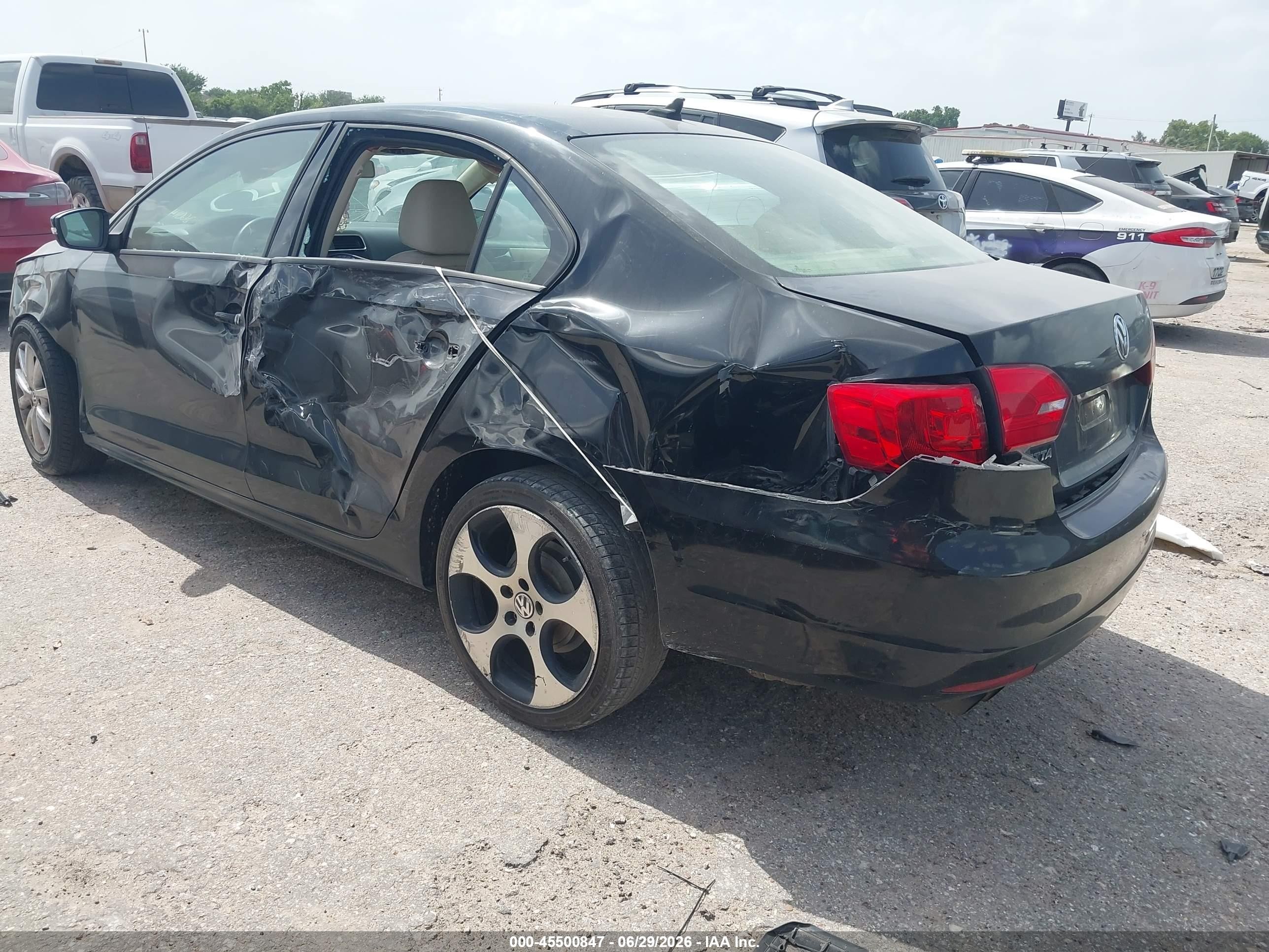 2012 Volkswagen Jetta 2.5l Se Black vin: 3VWDX7AJ8CM355302