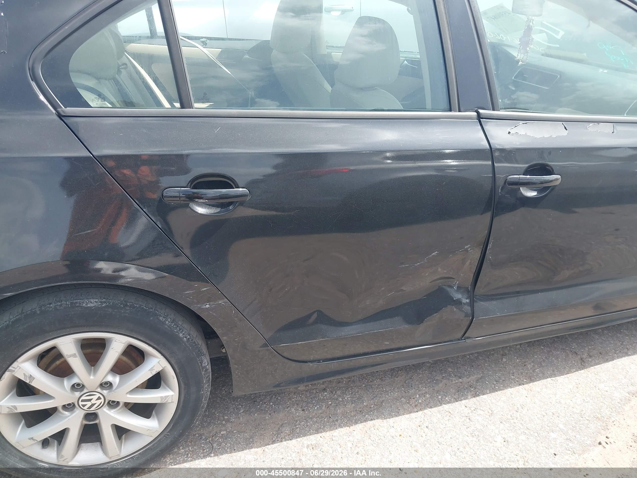 2012 Volkswagen Jetta 2.5l Se Black vin: 3VWDX7AJ8CM355302