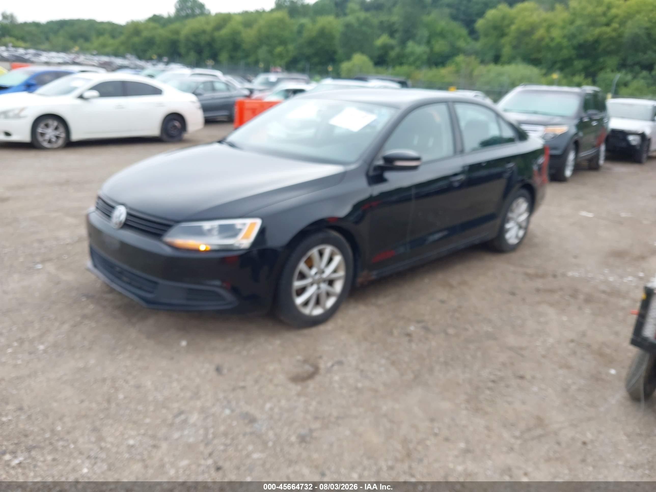 2012 Volkswagen Jetta 2.5l Se Black vin: 3VWDX7AJ8CM398067