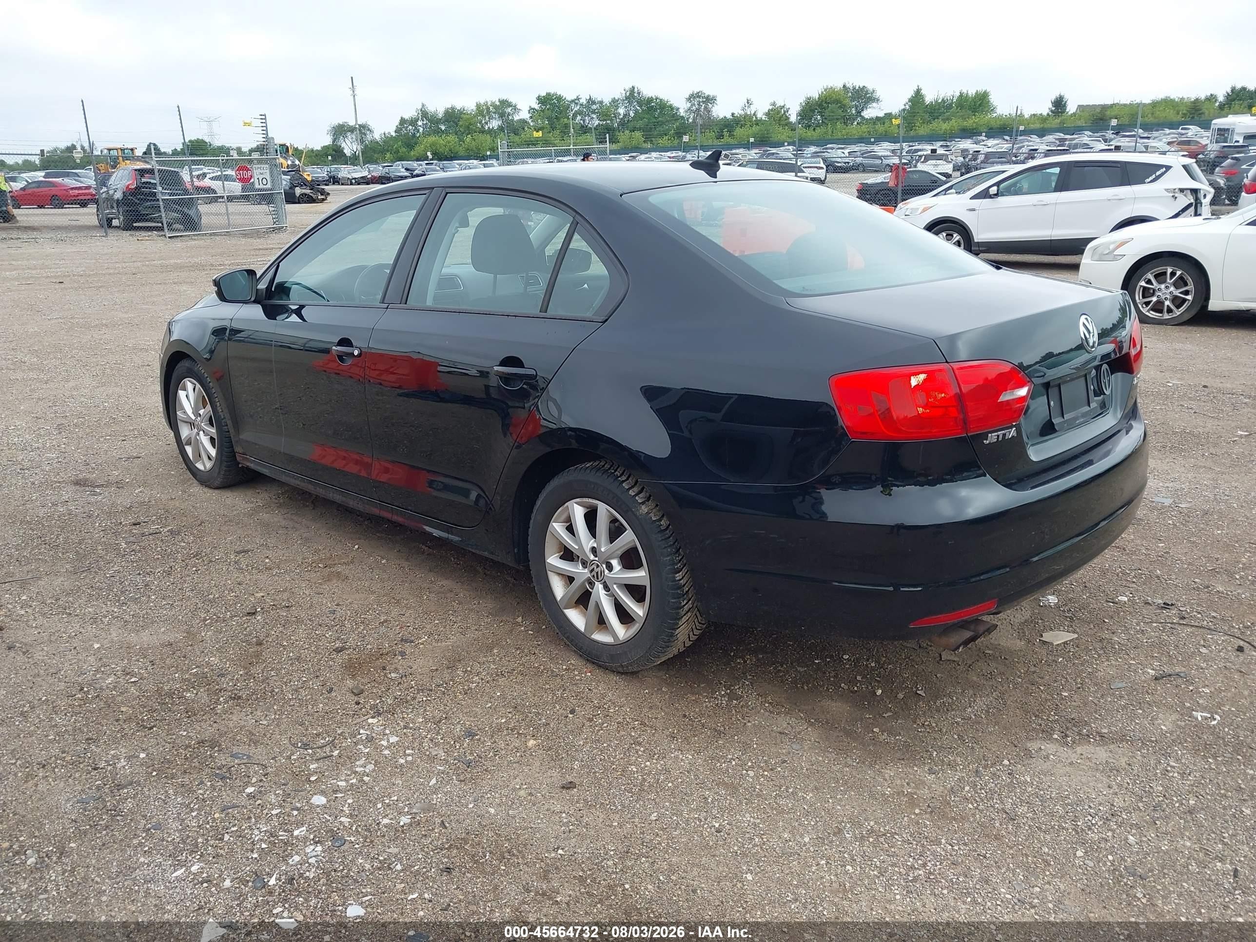 2012 Volkswagen Jetta 2.5l Se Black vin: 3VWDX7AJ8CM398067