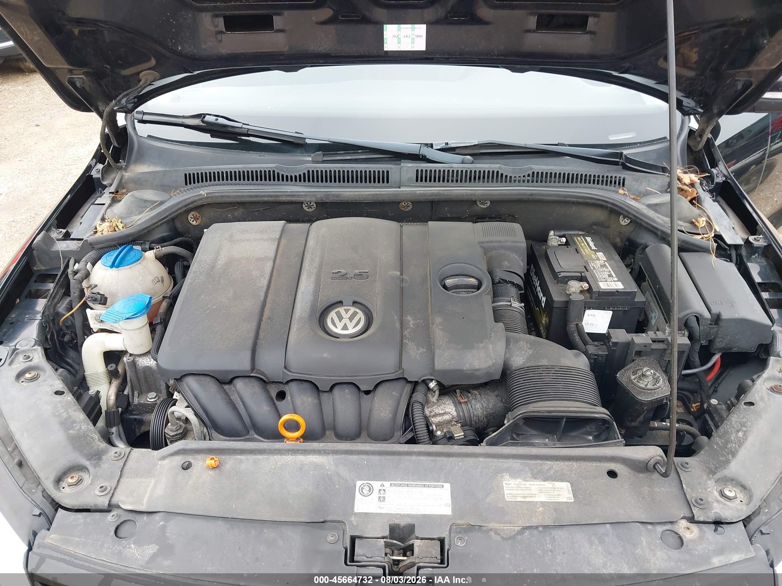 2012 Volkswagen Jetta 2.5l Se Black vin: 3VWDX7AJ8CM398067