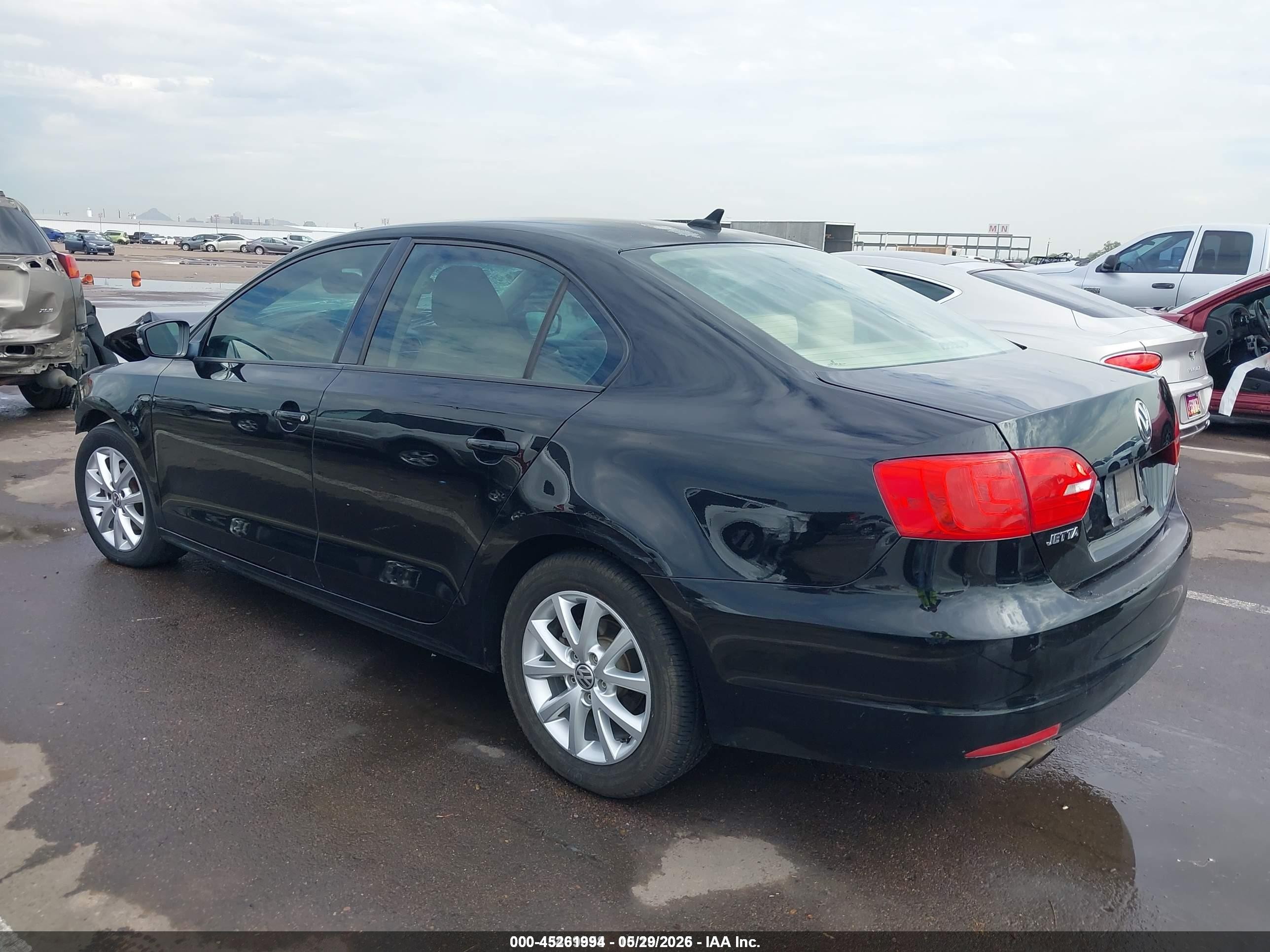 2012 Volkswagen Jetta 2.5l Se Black vin: 3VWDX7AJ8CM453391