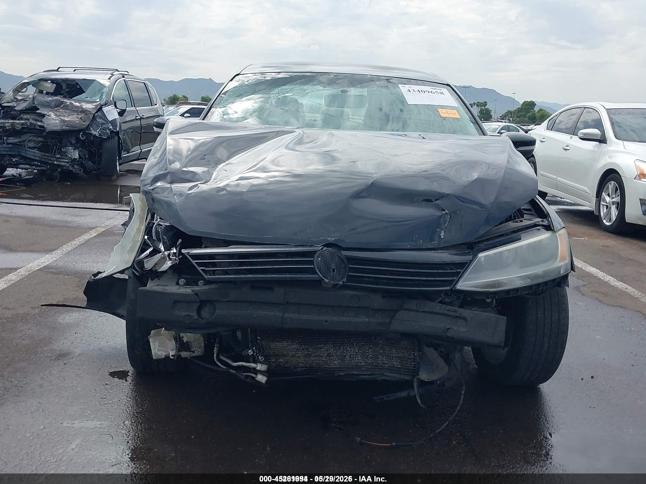 2012 Volkswagen Jetta 2.5l Se Black vin: 3VWDX7AJ8CM453391