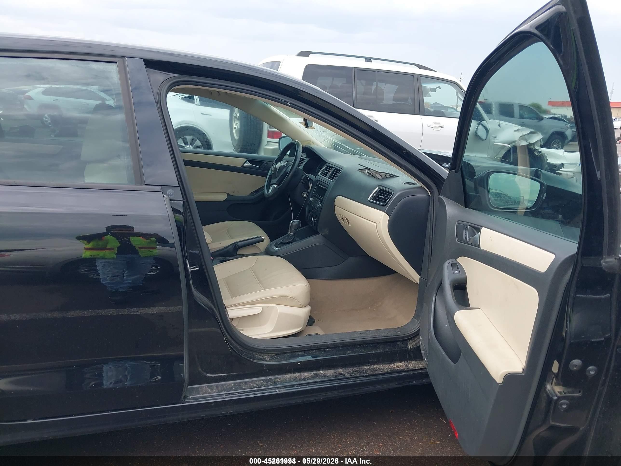 2012 Volkswagen Jetta 2.5l Se Black vin: 3VWDX7AJ8CM453391