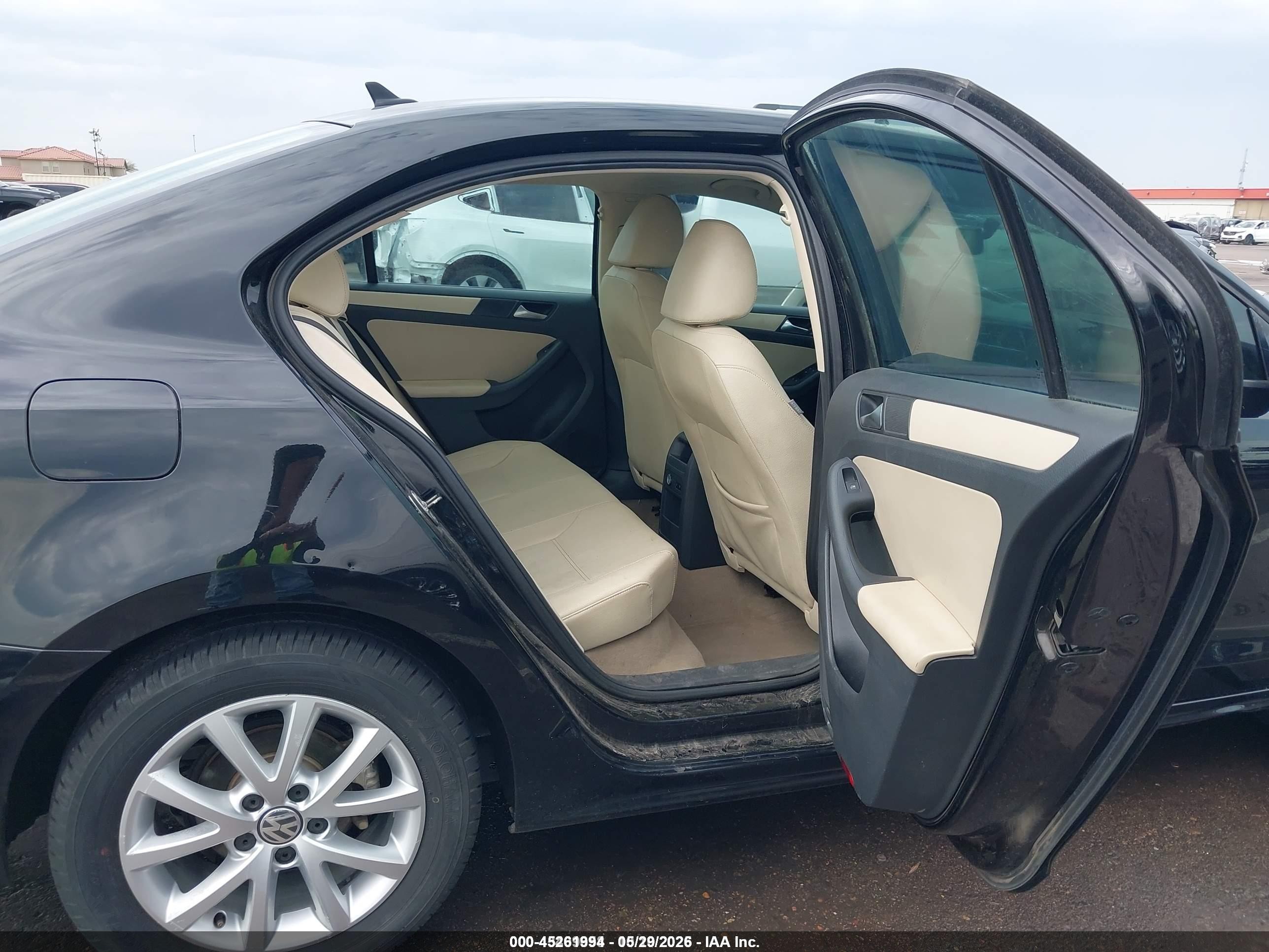 2012 Volkswagen Jetta 2.5l Se Black vin: 3VWDX7AJ8CM453391