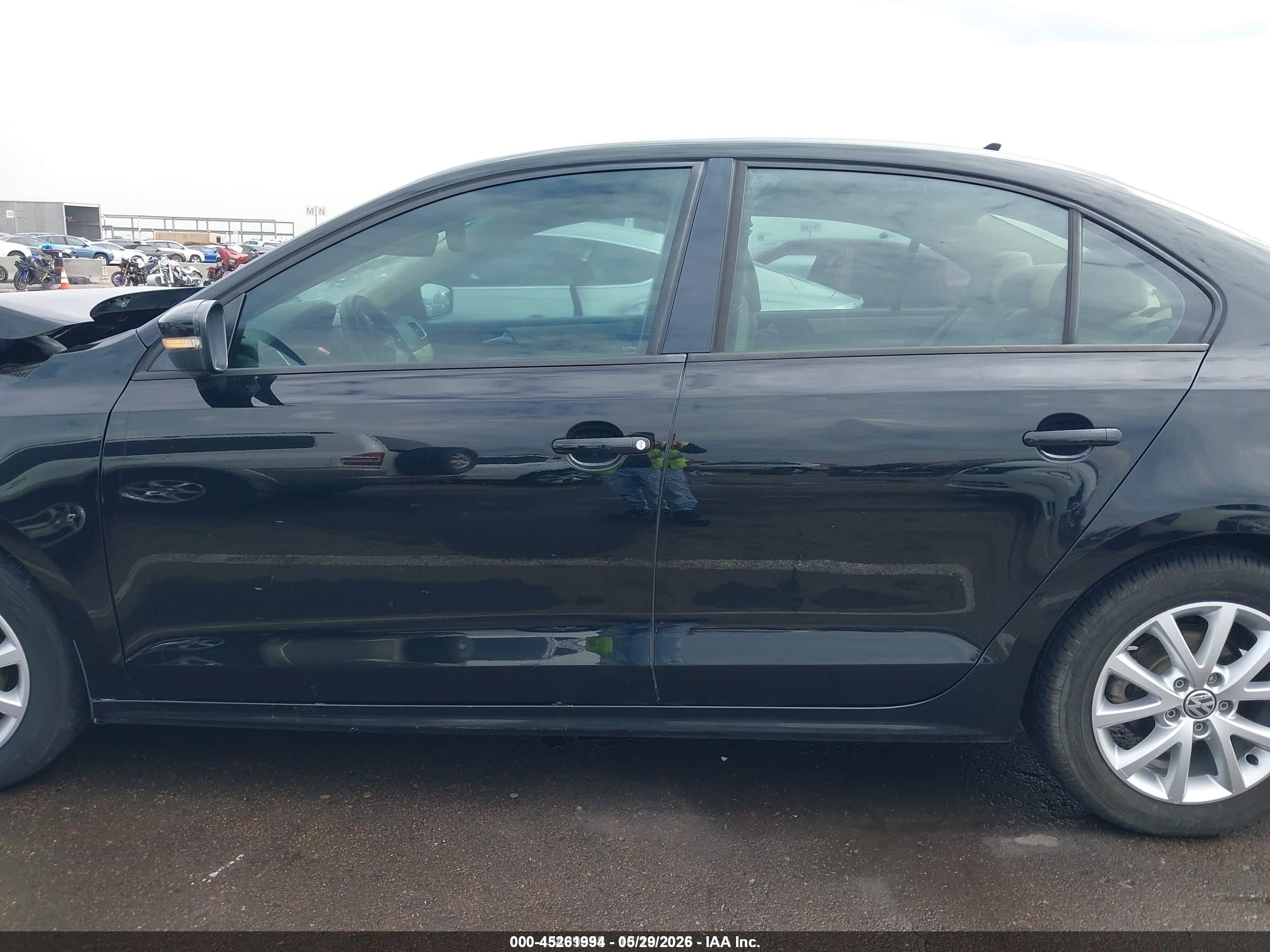 2012 Volkswagen Jetta 2.5l Se Black vin: 3VWDX7AJ8CM453391