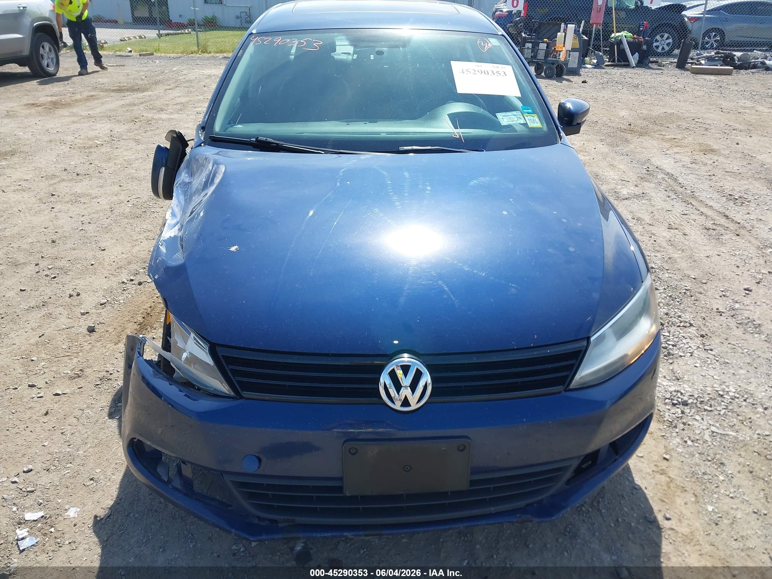 2012 Volkswagen Jetta 2.5l Se Blue vin: 3VWDX7AJ8CM469879