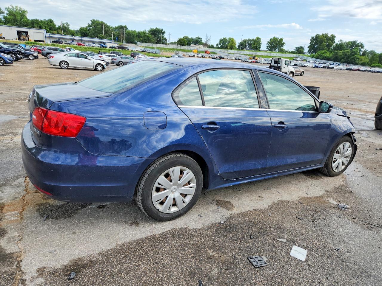 2013 Volkswagen Jetta Se Blue vin: 3VWDX7AJ8DM202503