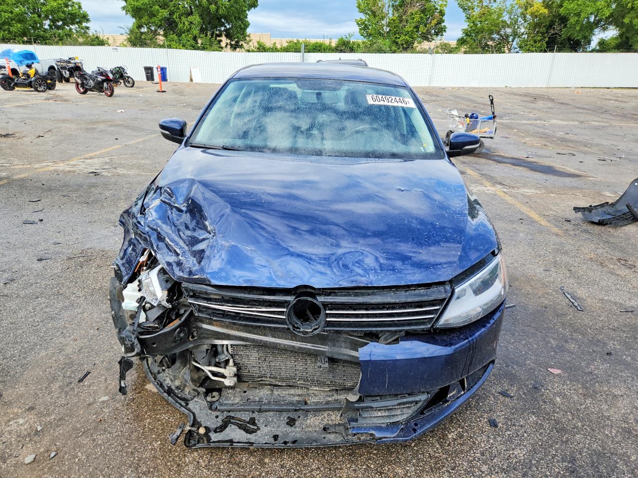 2013 Volkswagen Jetta Se Blue vin: 3VWDX7AJ8DM202503