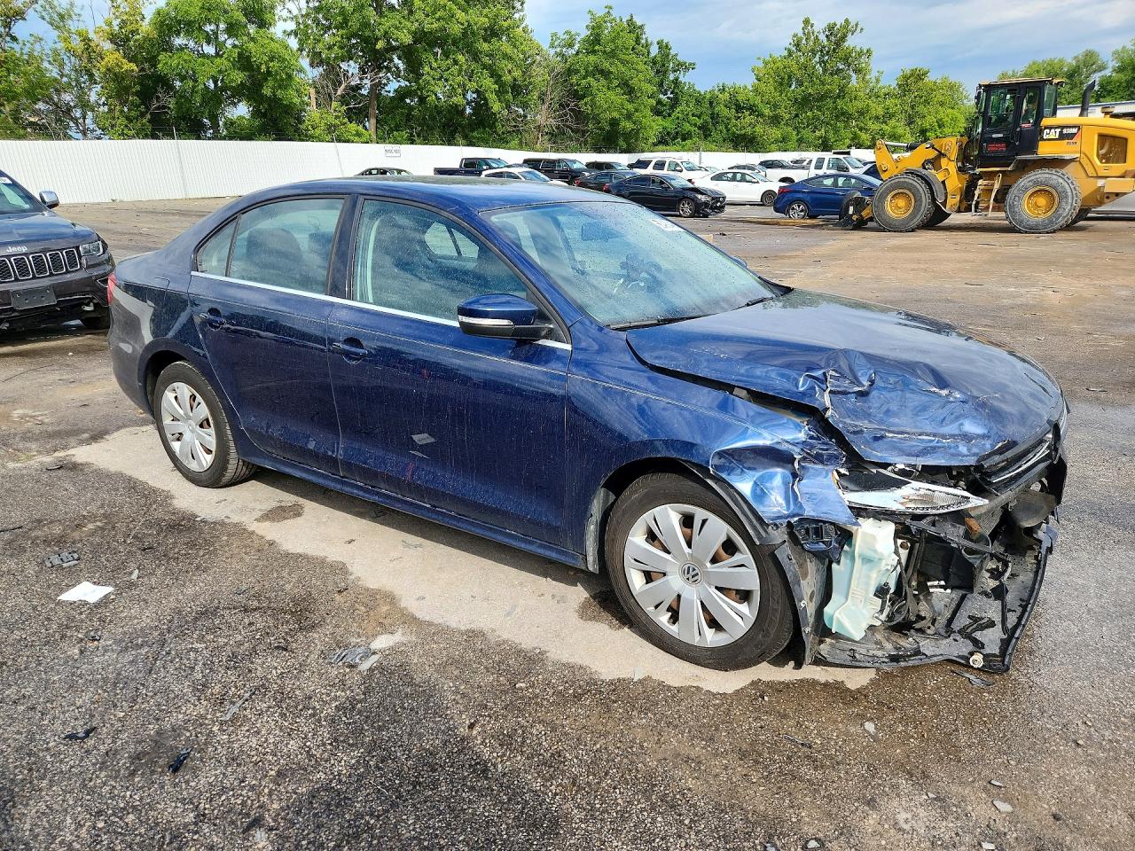 2013 Volkswagen Jetta Se Blue vin: 3VWDX7AJ8DM202503