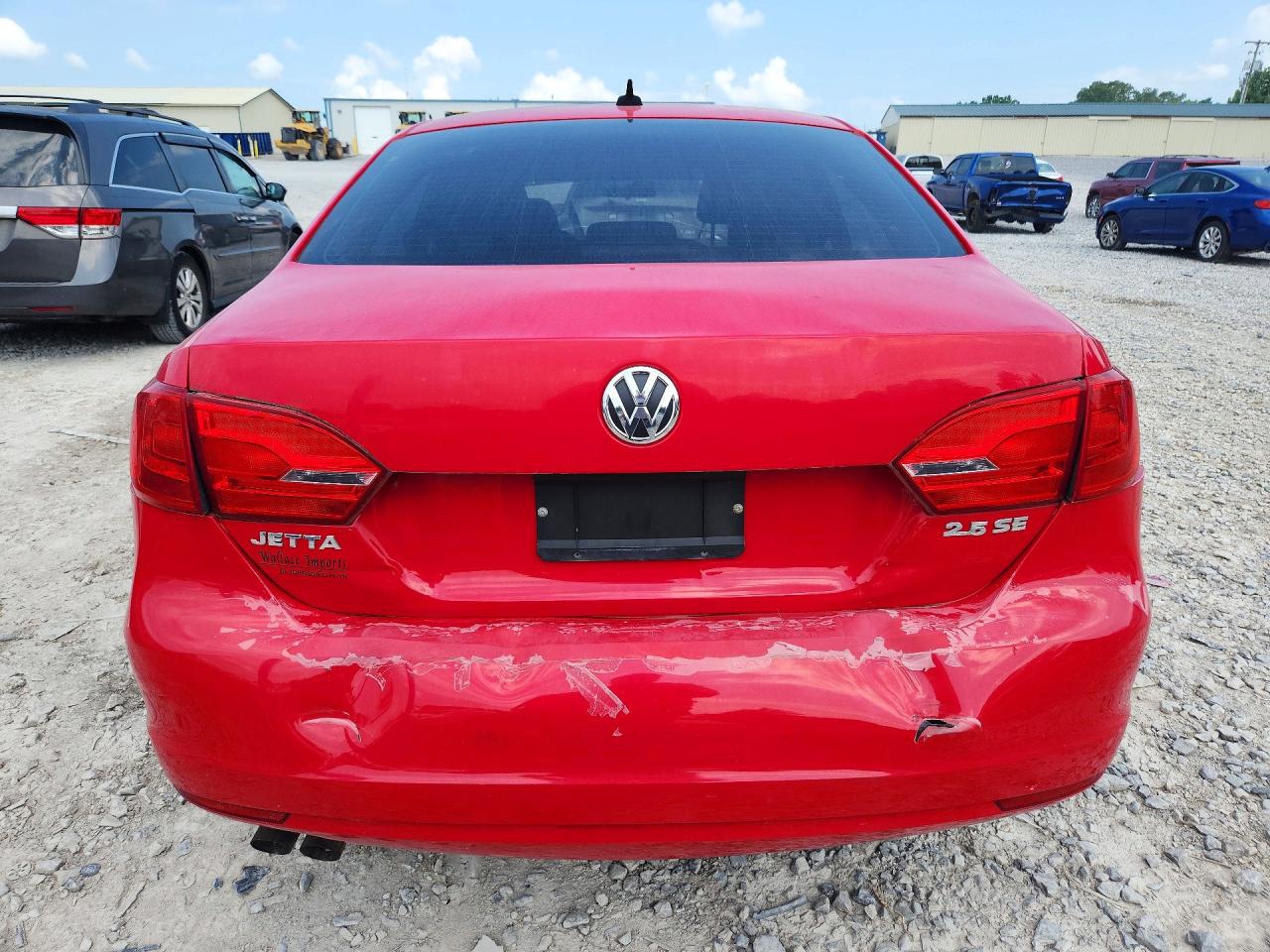 2013 Volkswagen Jetta Se Red vin: 3VWDX7AJ8DM285138