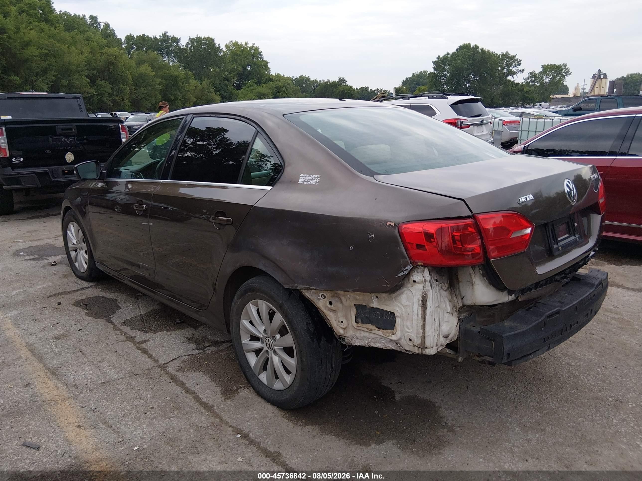 2013 Volkswagen Jetta 2.5l Se Brown vin: 3VWDX7AJ8DM294096