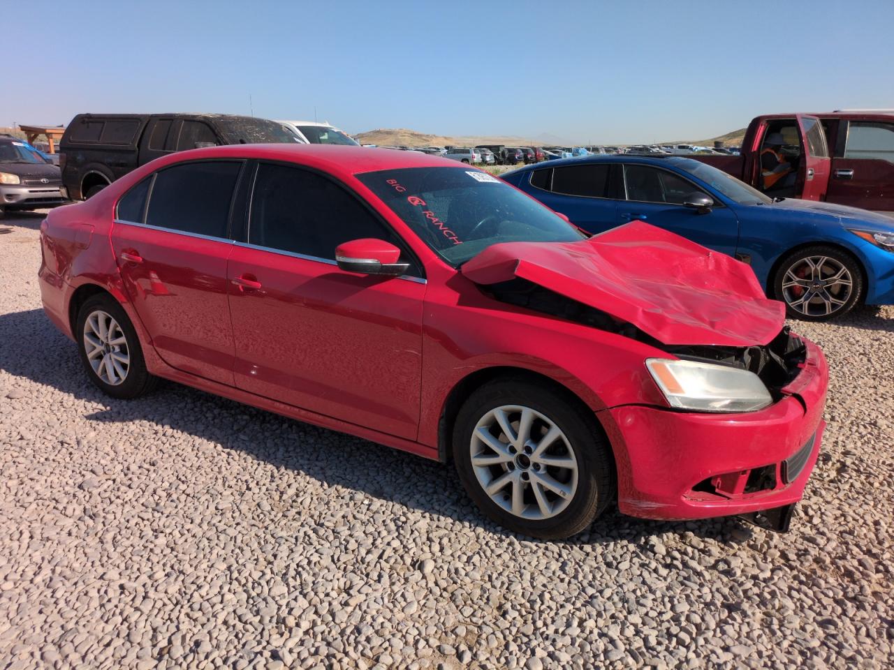 2013 Volkswagen Jetta Se Red vin: 3VWDX7AJ8DM350893