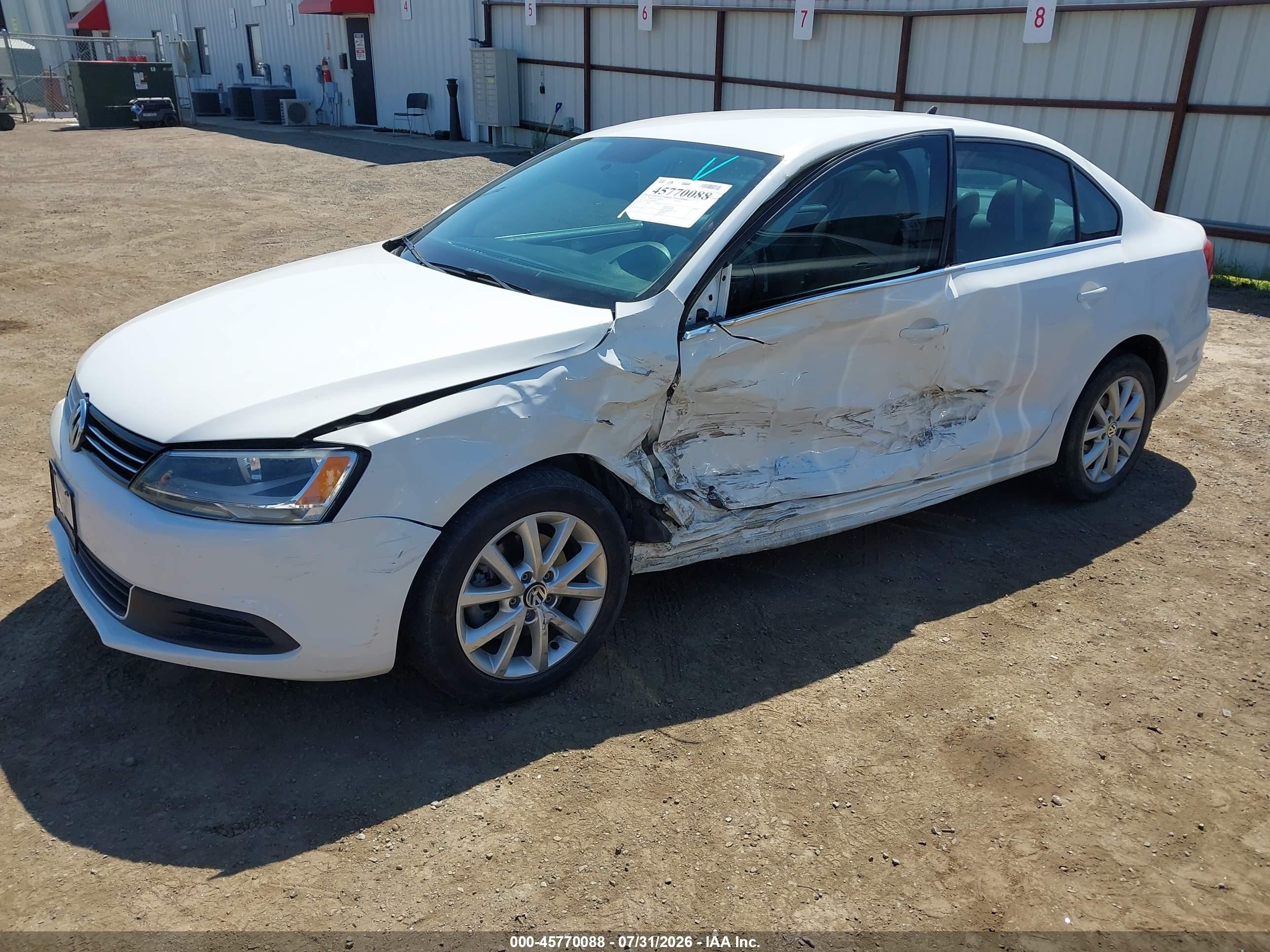 2013 Volkswagen Jetta 2.5l Se White vin: 3VWDX7AJ8DM391511