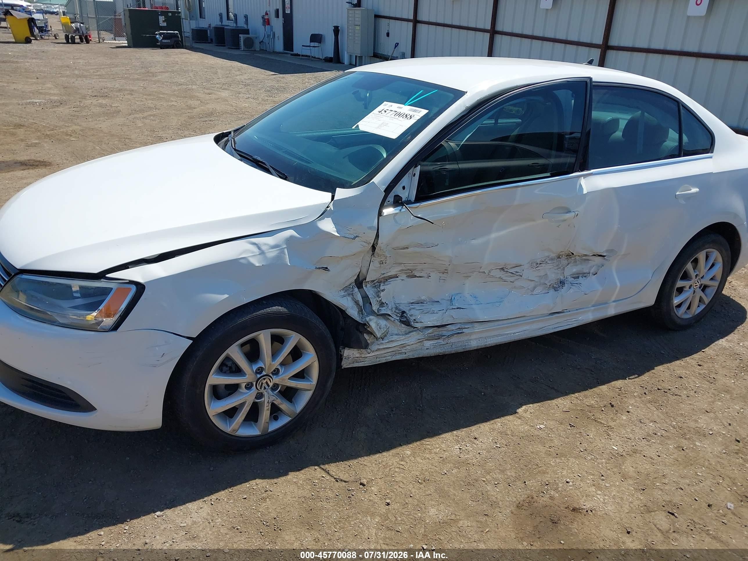 2013 Volkswagen Jetta 2.5l Se White vin: 3VWDX7AJ8DM391511