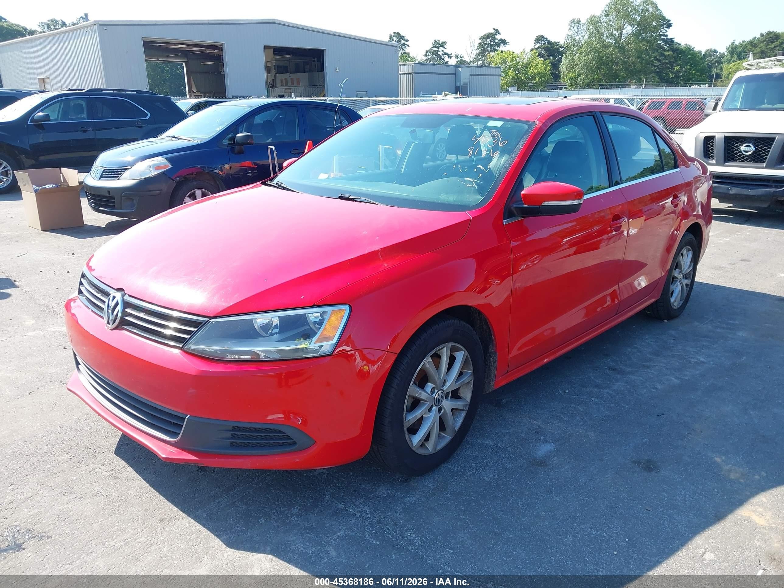 2013 Volkswagen Jetta 2.5l Se Red vin: 3VWDX7AJ8DM443879