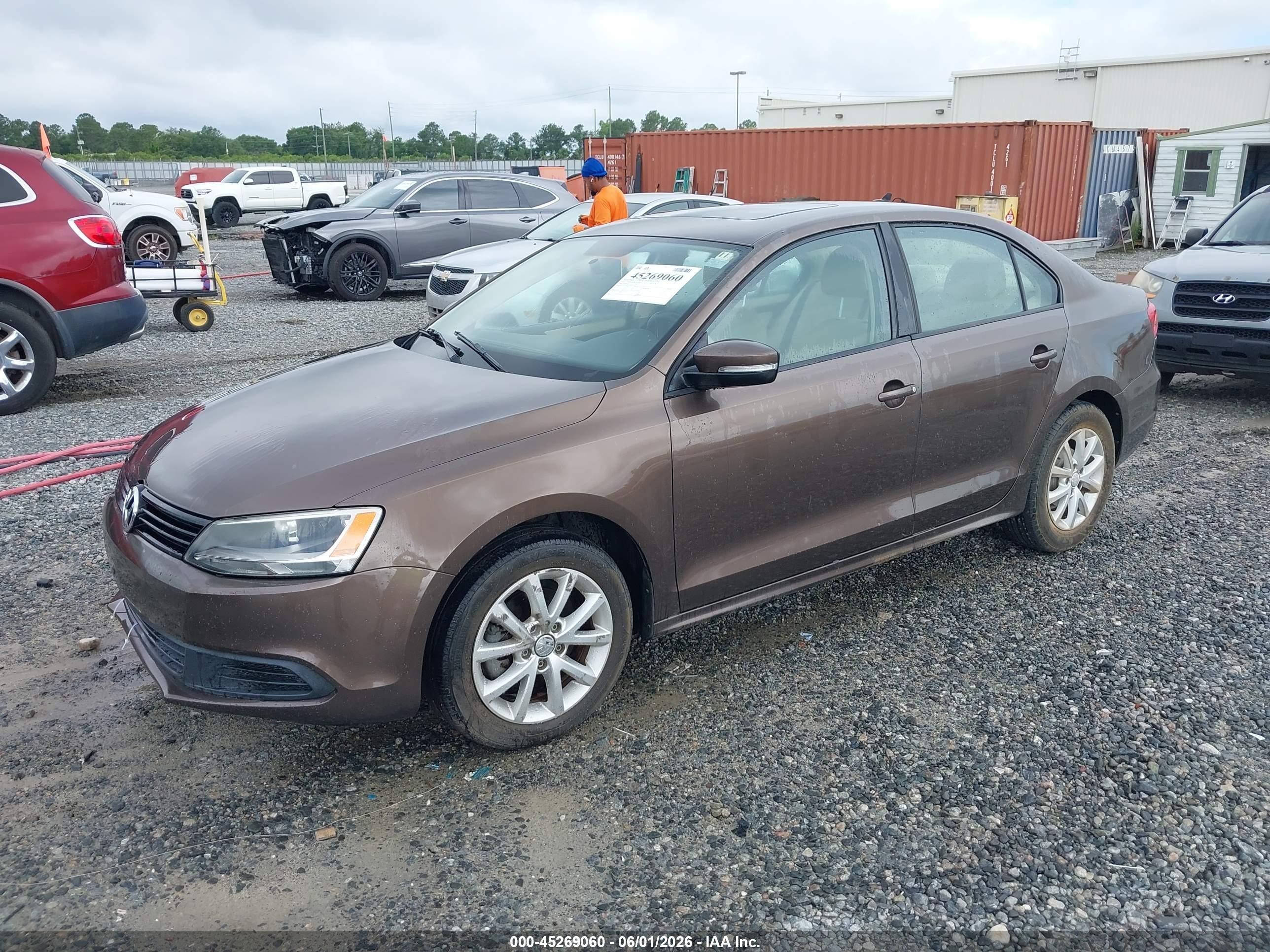 2011 Volkswagen Jetta 2.5l Se Brown vin: 3VWDX7AJ9BM327359
