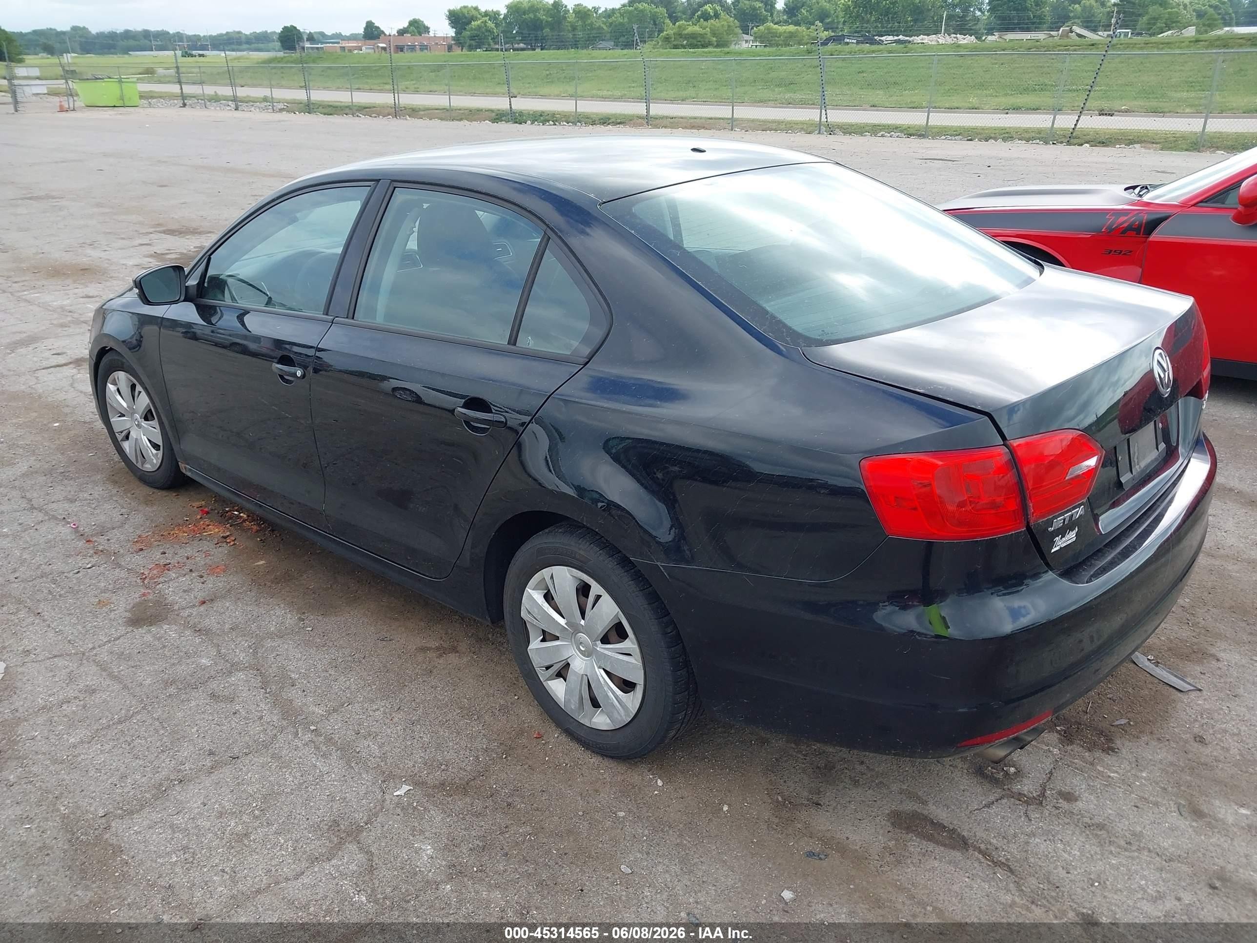 2012 Volkswagen Jetta 2.5l Se Black vin: 3VWDX7AJ9CM307307