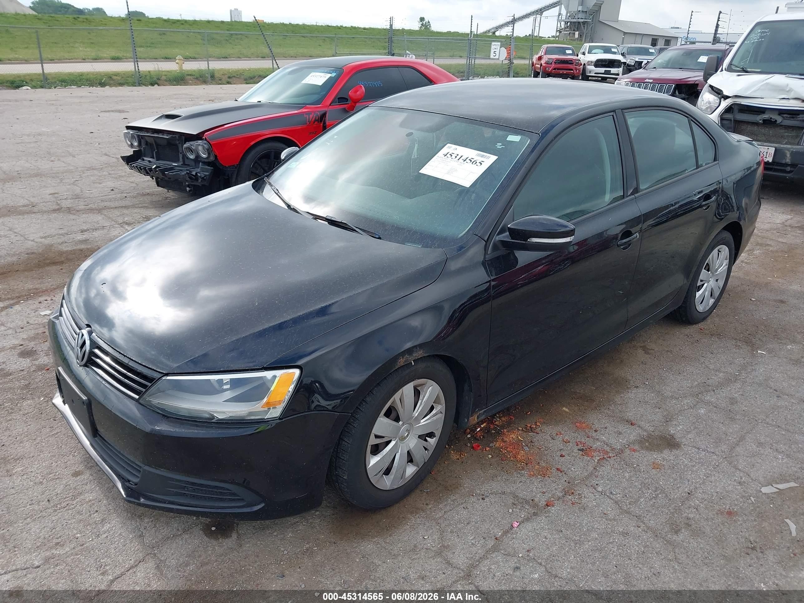 2012 Volkswagen Jetta 2.5l Se Black vin: 3VWDX7AJ9CM307307