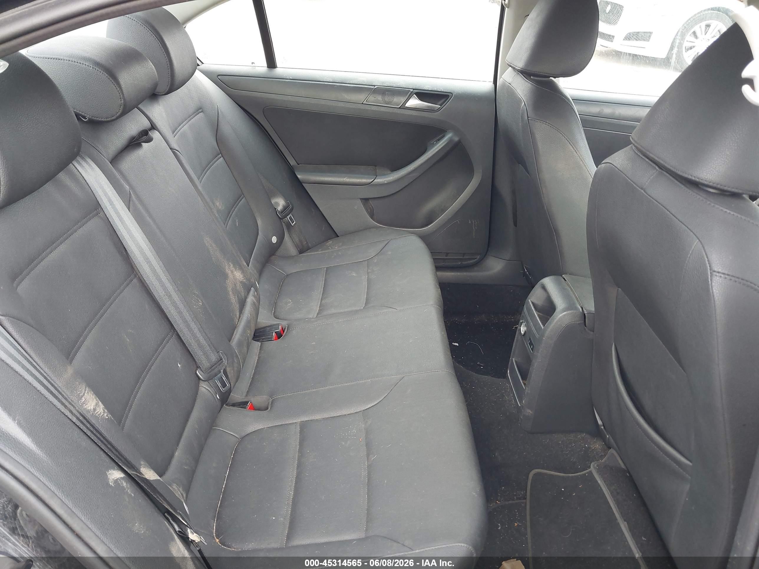2012 Volkswagen Jetta 2.5l Se Black vin: 3VWDX7AJ9CM307307
