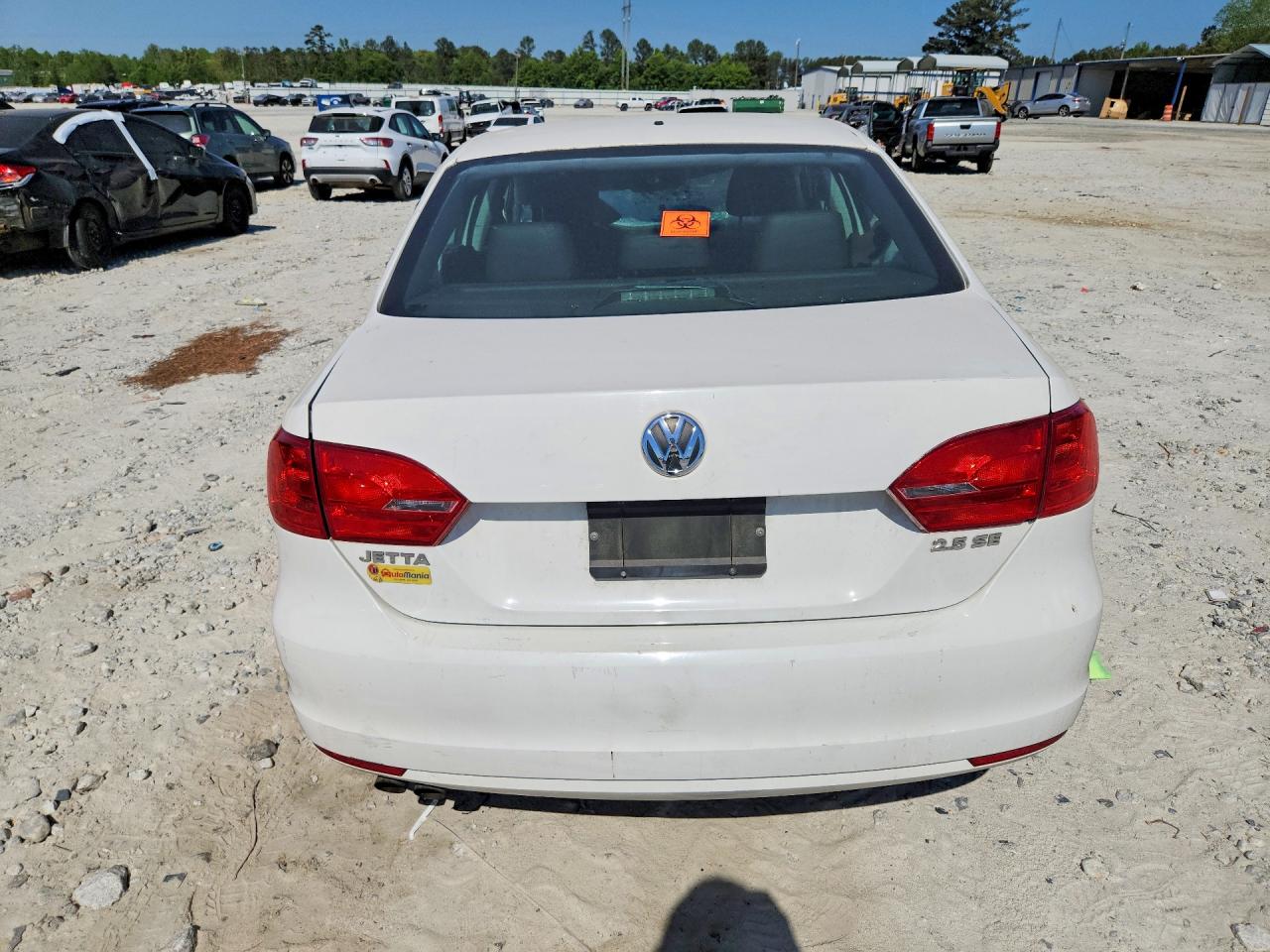 2012 Volkswagen Jetta Se White vin: 3VWDX7AJ9CM318534