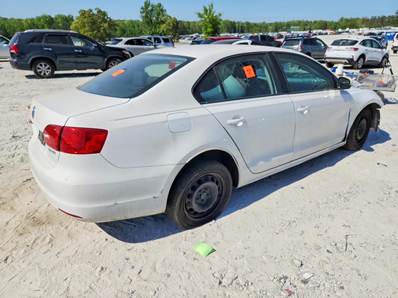 2012 Volkswagen Jetta Se White vin: 3VWDX7AJ9CM318534