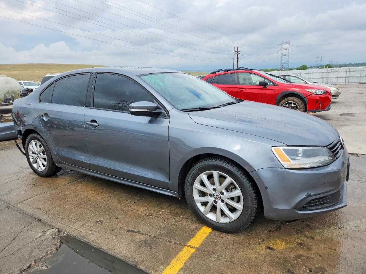 2012 Volkswagen Jetta Se Gray vin: 3VWDX7AJ9CM385702