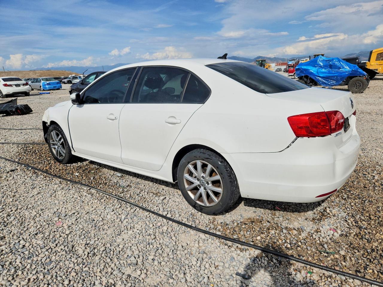 2012 Volkswagen Jetta Se White vin: 3VWDX7AJ9CM386137