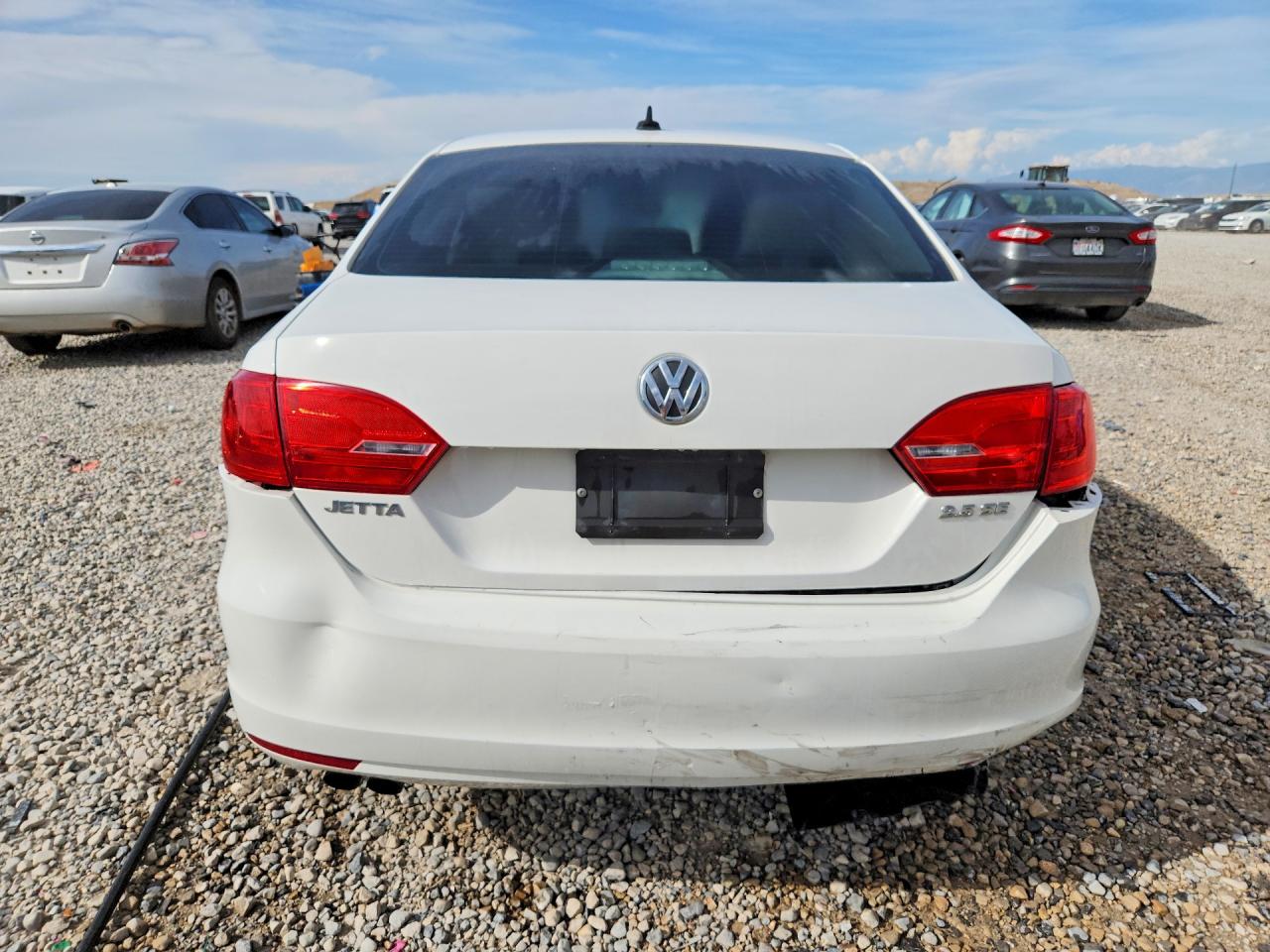 2012 Volkswagen Jetta Se White vin: 3VWDX7AJ9CM386137