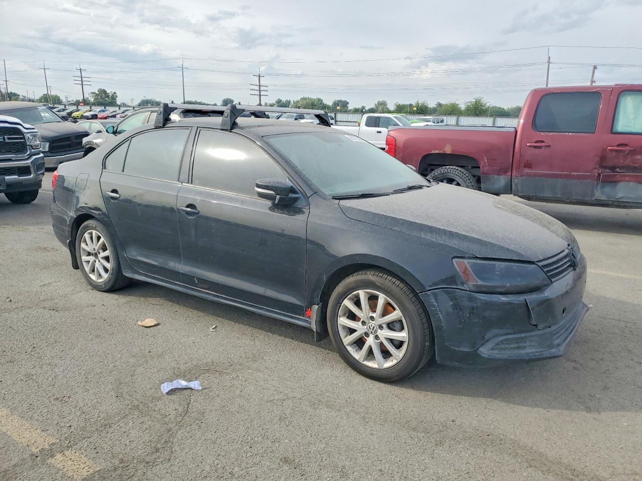 2012 Volkswagen Jetta Se Black vin: 3VWDX7AJ9CM413210