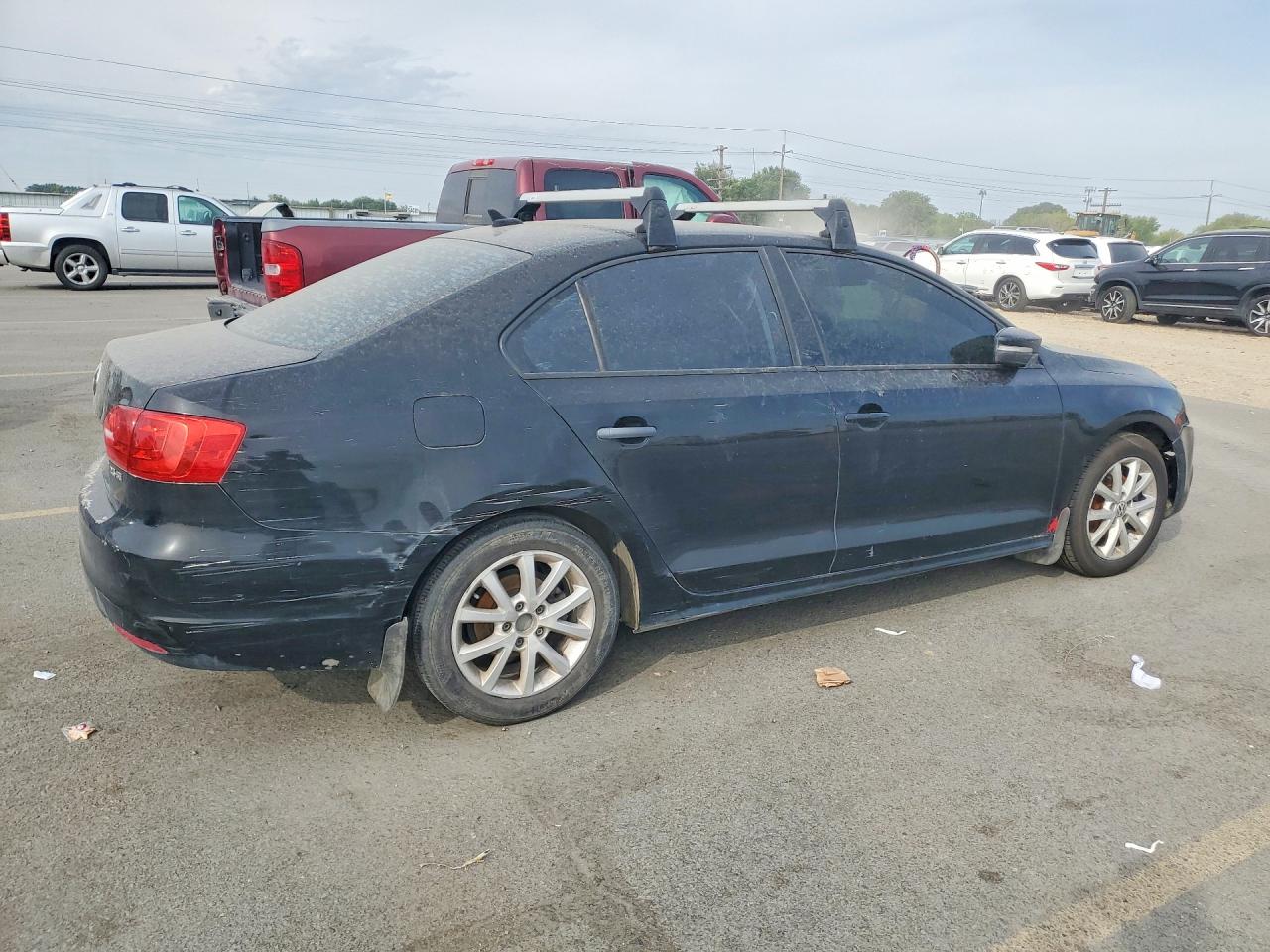 2012 Volkswagen Jetta Se Black vin: 3VWDX7AJ9CM413210