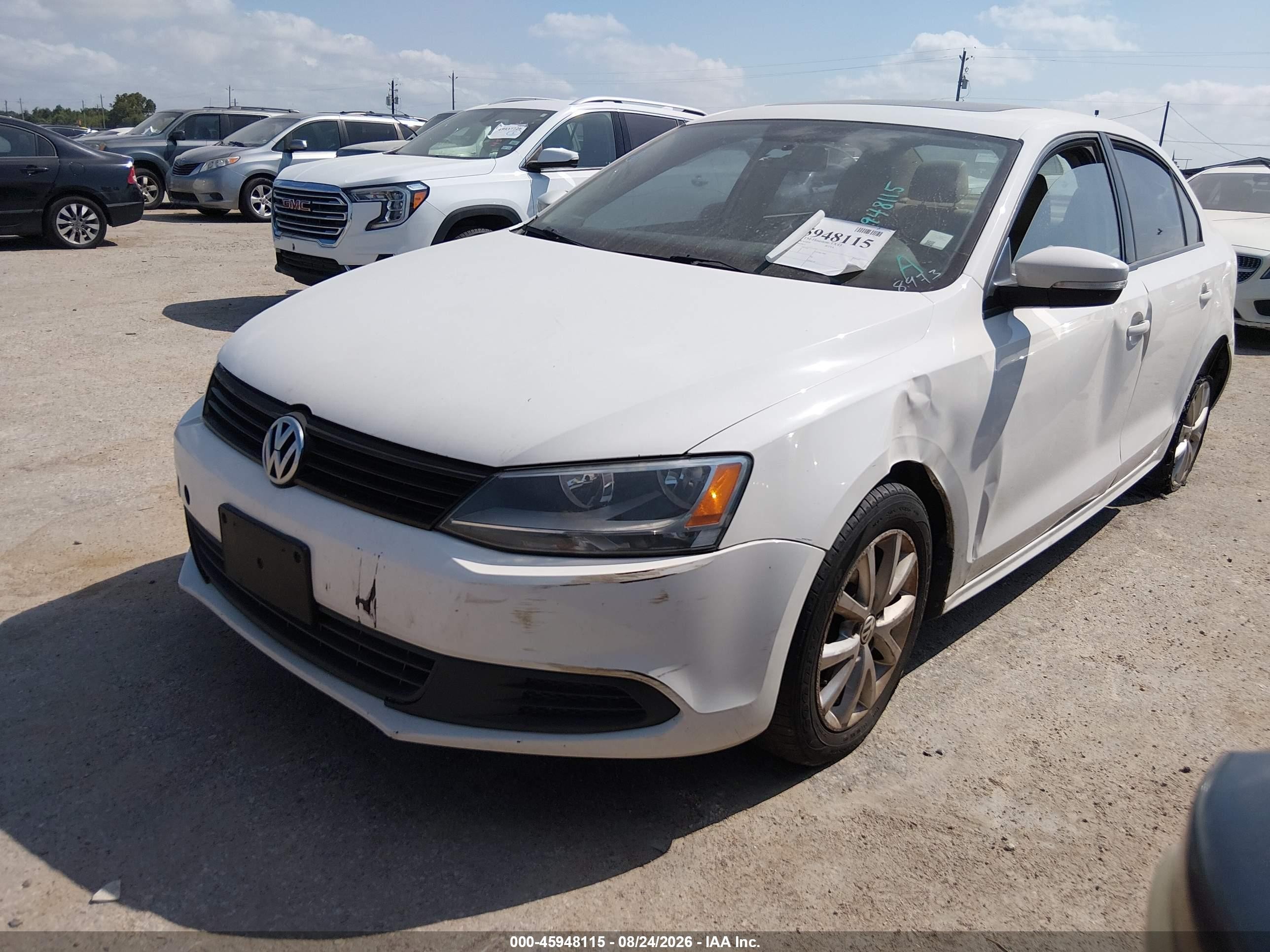 2012 Volkswagen Jetta 2.5l Se White vin: 3VWDX7AJ9CM418973