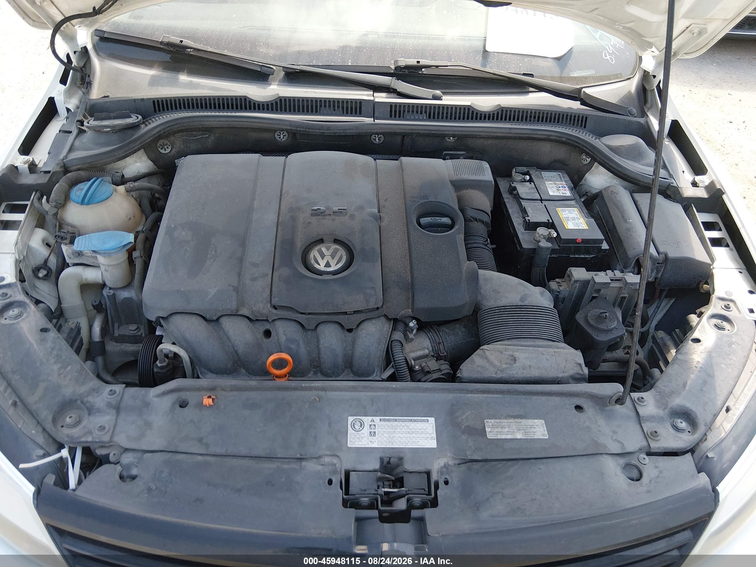 2012 Volkswagen Jetta 2.5l Se White vin: 3VWDX7AJ9CM418973