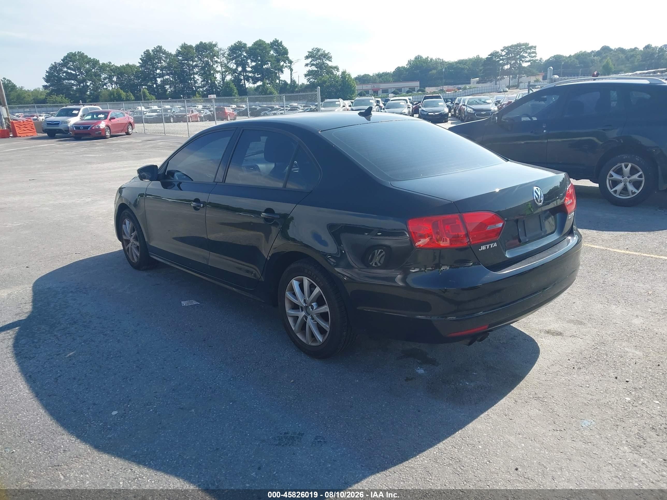2012 Volkswagen Jetta 2.5l Se Black vin: 3VWDX7AJ9CM421100