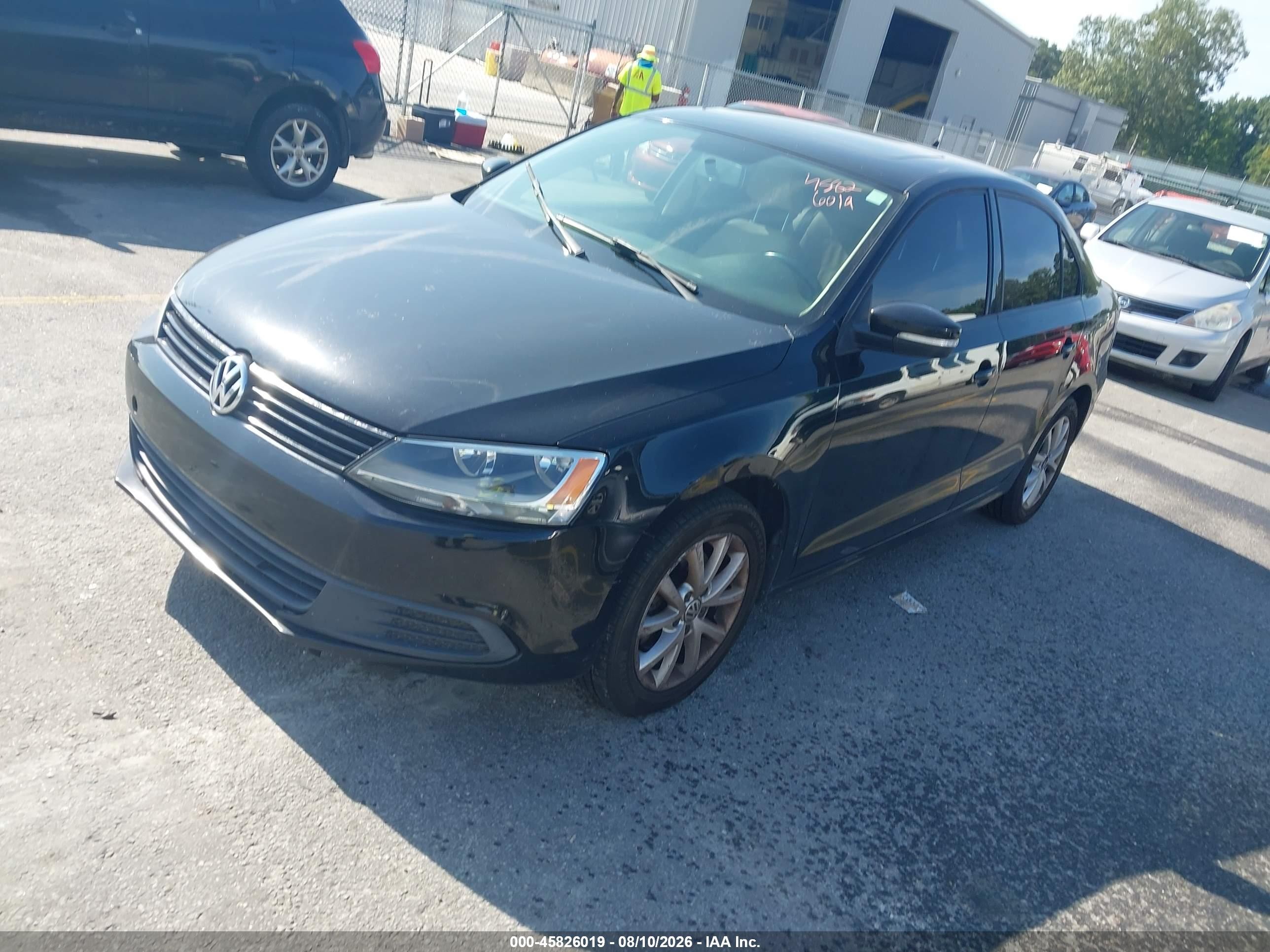 2012 Volkswagen Jetta 2.5l Se Black vin: 3VWDX7AJ9CM421100