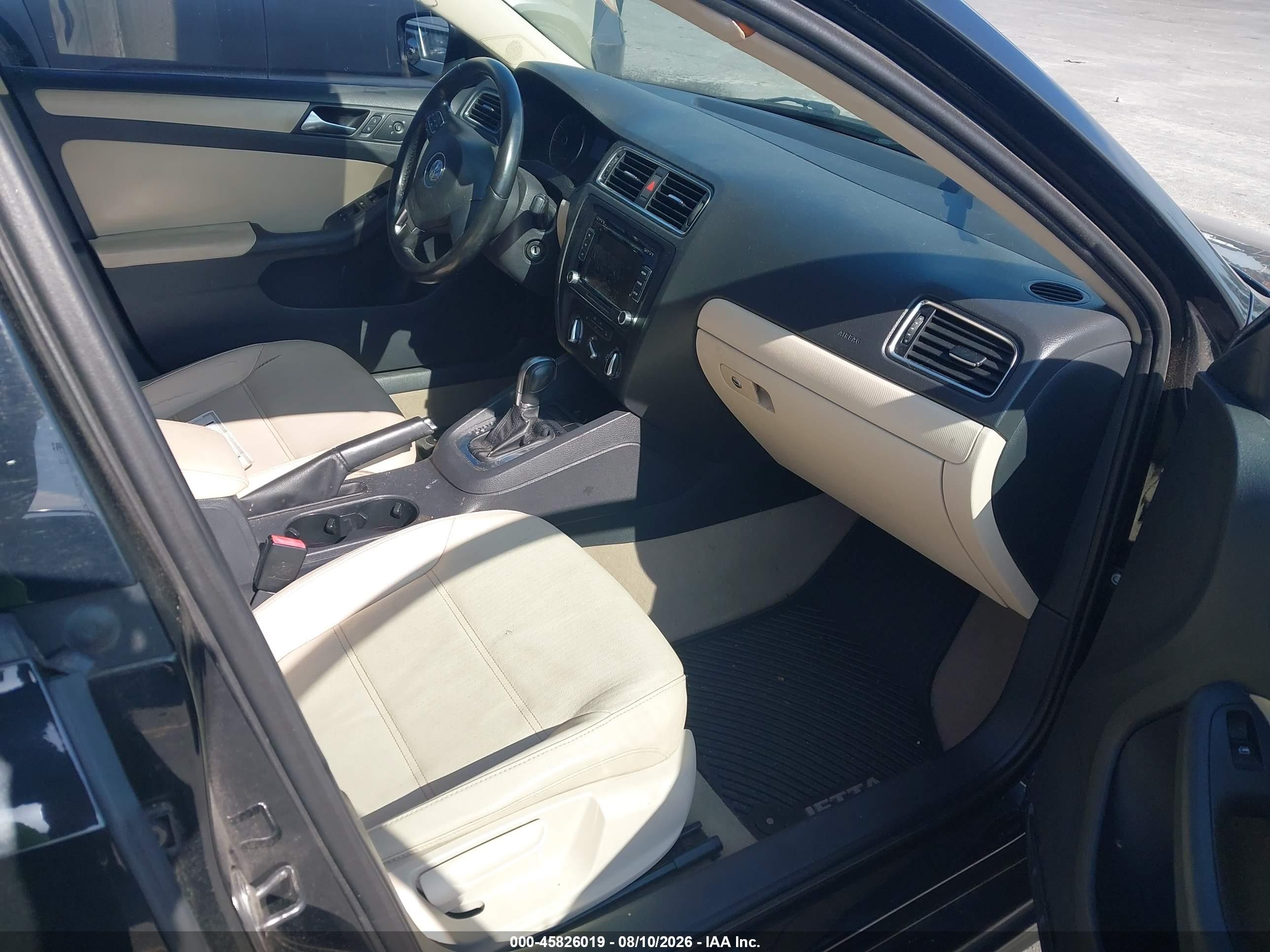 2012 Volkswagen Jetta 2.5l Se Black vin: 3VWDX7AJ9CM421100