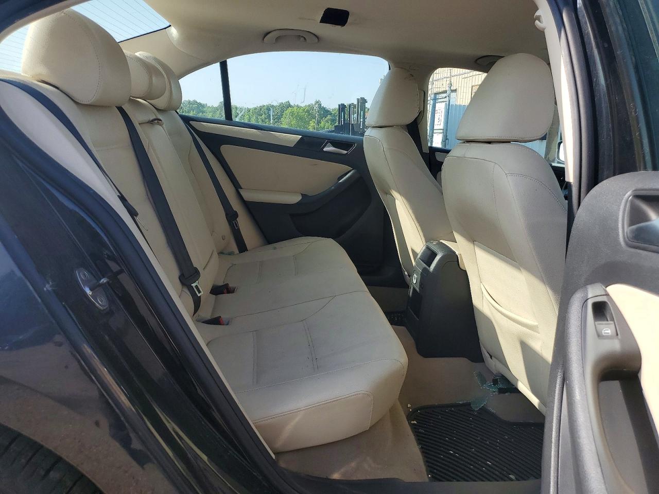 2012 Volkswagen Jetta Se Black vin: 3VWDX7AJ9CM473245